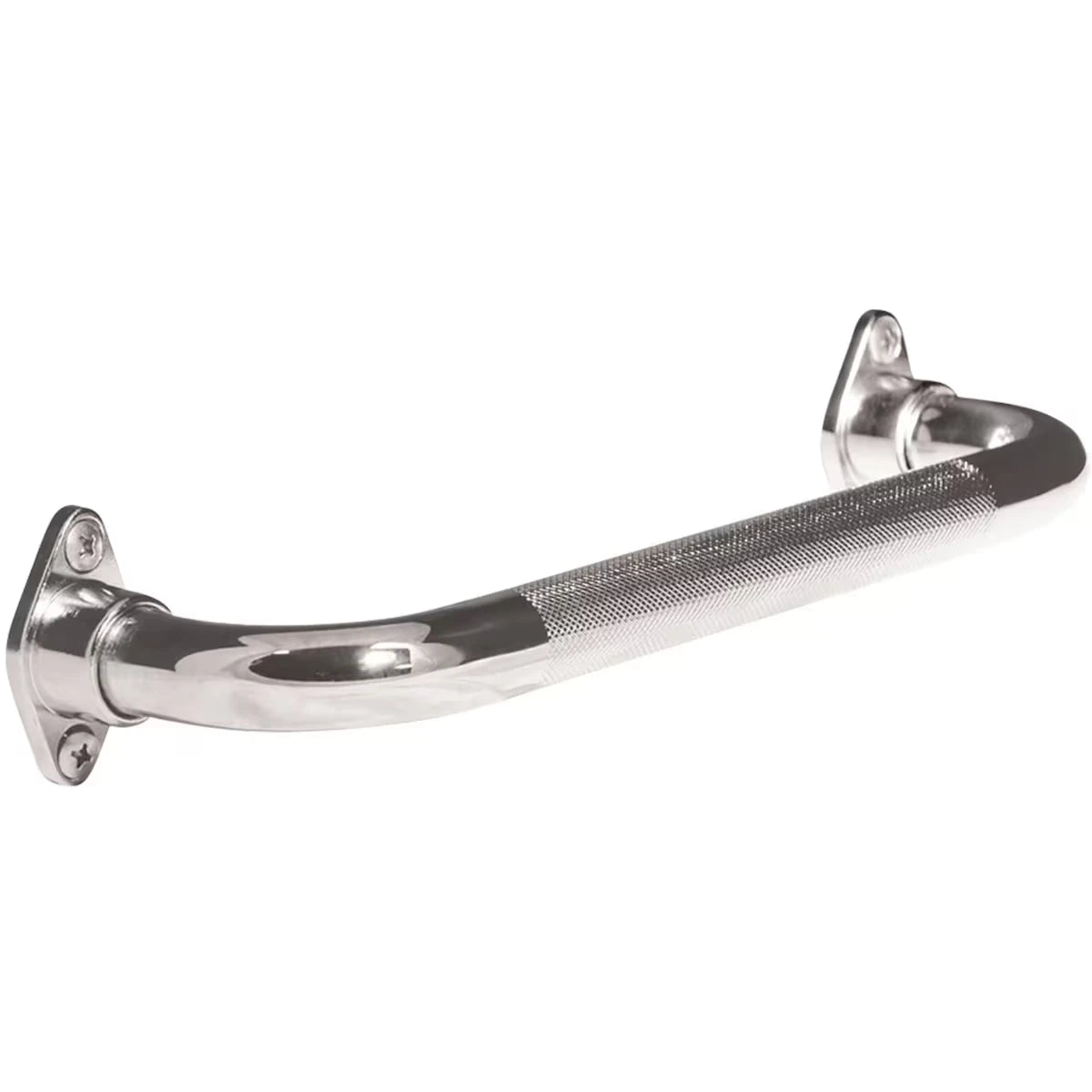 Barre d’appui en chrome strié avec bride ajustable, 45,72 cm