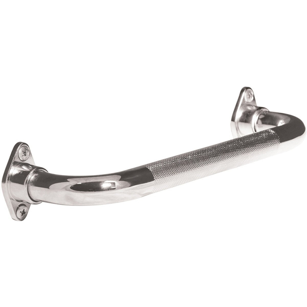 Barre d’appui en chrome strié avec bride ajustable, 60,96 cm