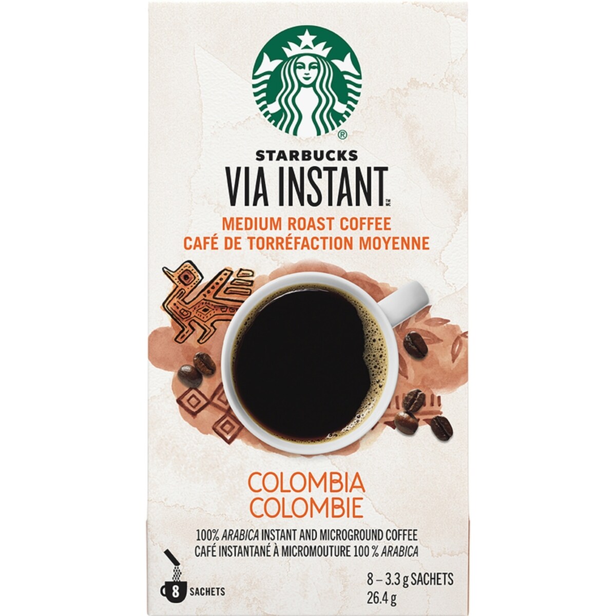 Via Instant Colombie, Café De Torréfaction Moyenne, Café Instantané À Micromouture 100% Arabica