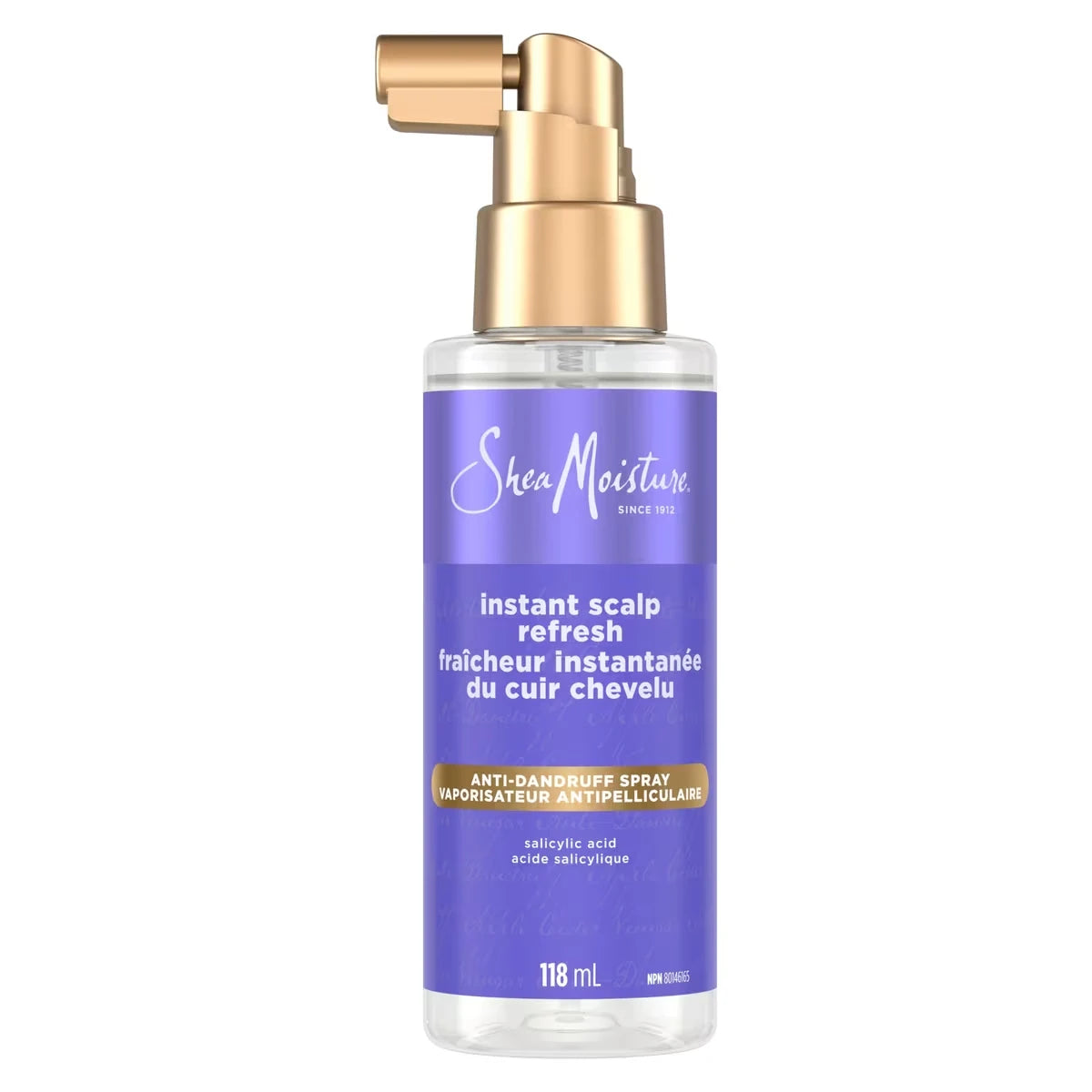 Vaporisateur Hydrate le cuir chevelu sec, Instantané pour le Cuir Chevelu Antipelliculaire élimine les résidus et contrôle démangeaisons et pellicules avec acide salicylique et technologie Scalp Repair, 118mL