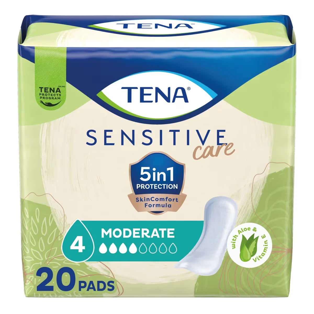 Sensitive Care Serviettes pour incontinence Protège-dessous, absorption moyen, 20 unités