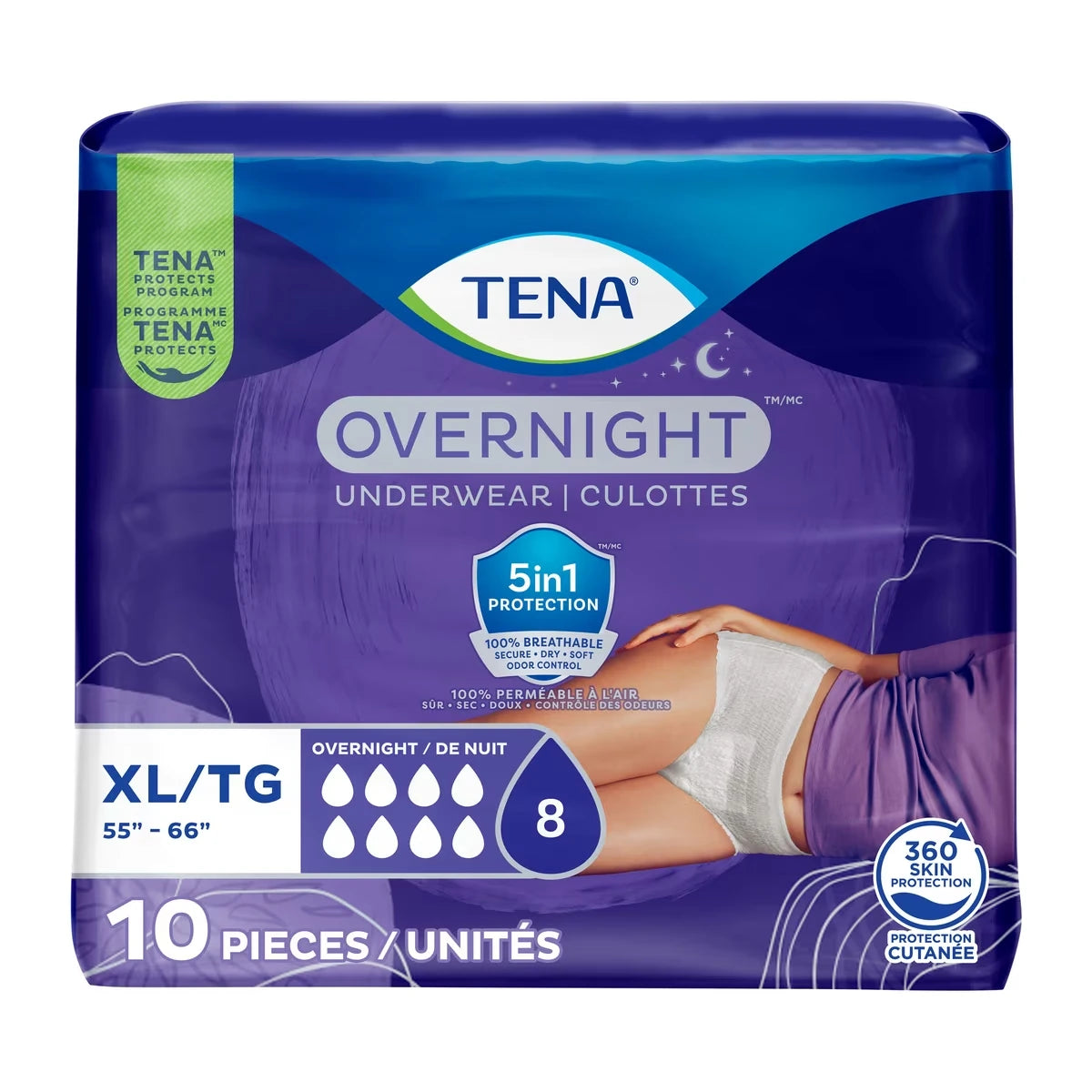Culottes pour incontinence TENA, absorption de nuit, TG