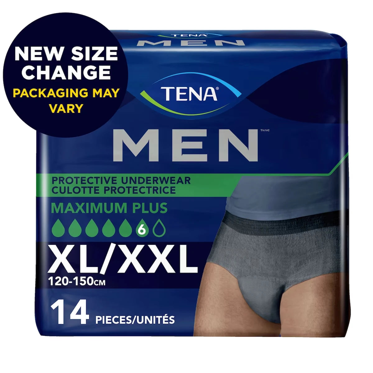 Men Culottes protectrices, absorption Maximum Plus, Tres Grand/TTGrand, 14 unités