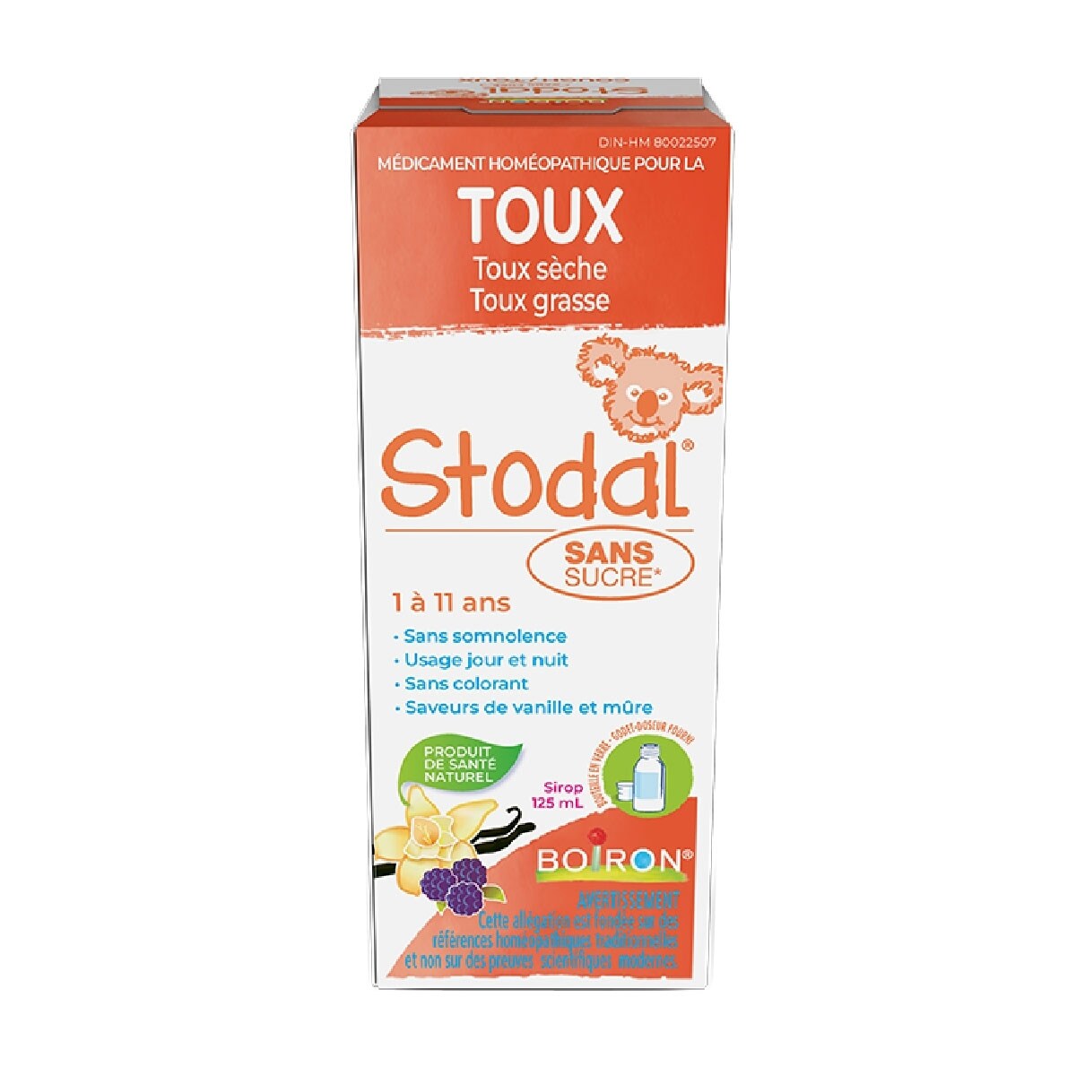 Stodal Sans sucre enfants pour la toux sèche ou grasse chez les enfants de 1 à 11 ans.