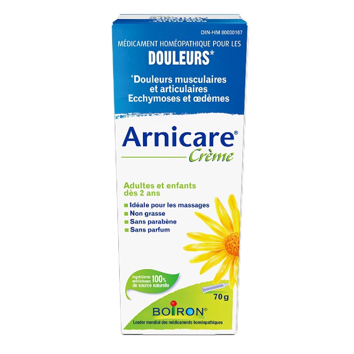 Arnicare Crème soulage les douleurs musculaires et articulaires et soigne les bleus et les bosses.
