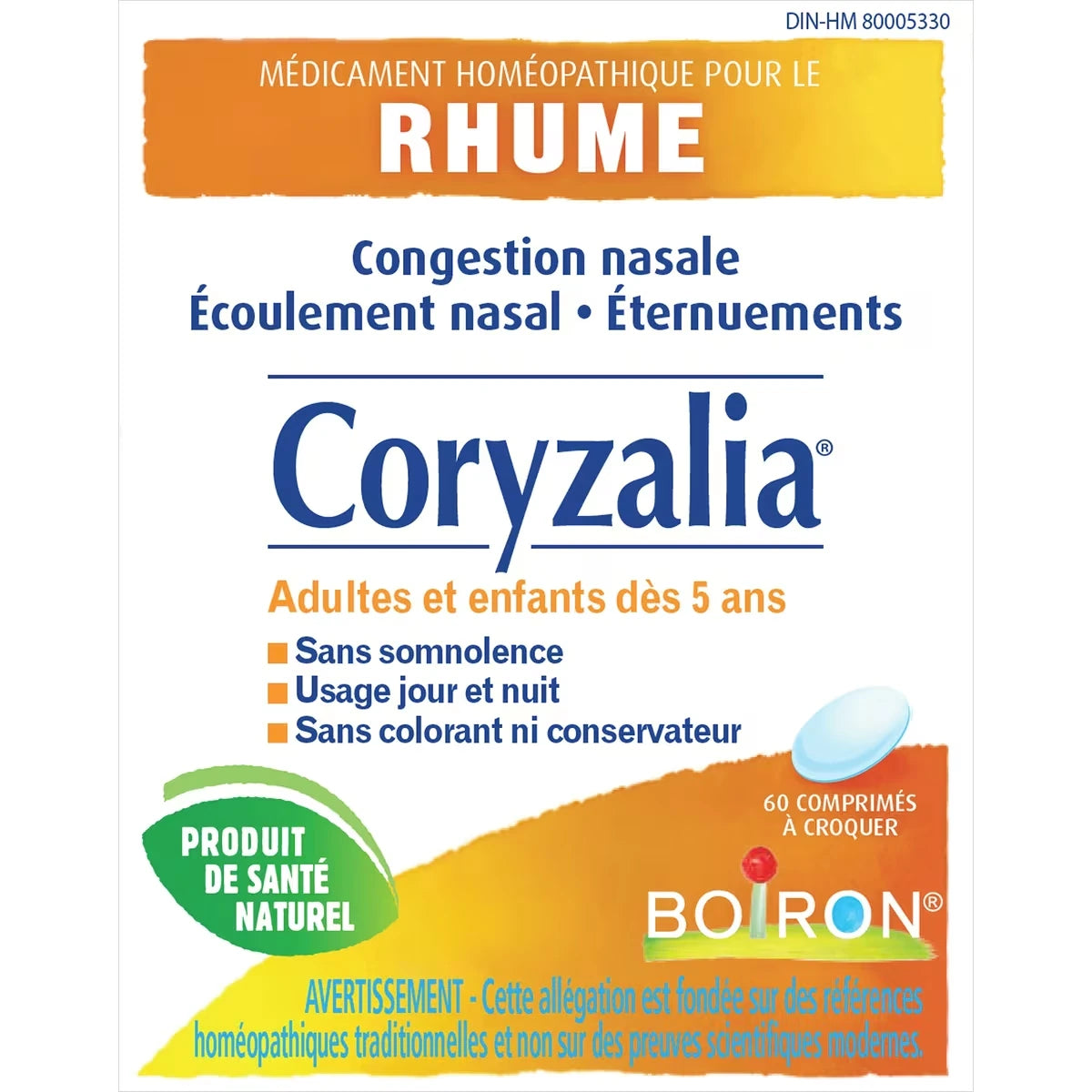 Coryzalia pour les symptômes du rhume