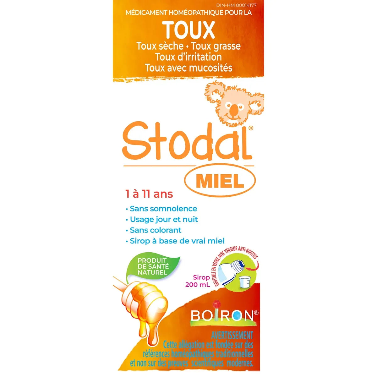 Stodal Miel pour la toux sèche ou la toux grasse