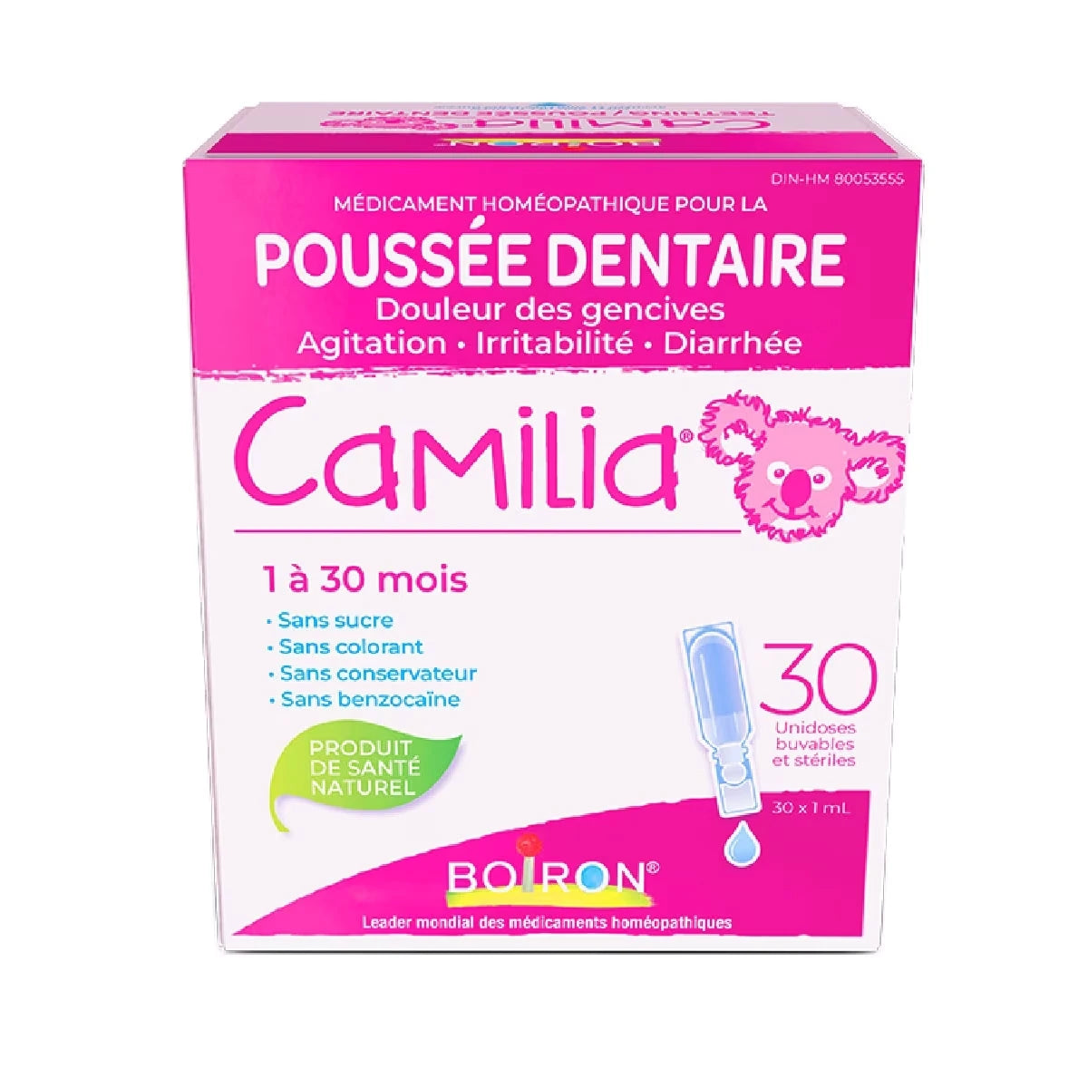 Camilia soulage les symptômes reliés à la poussée dentaire