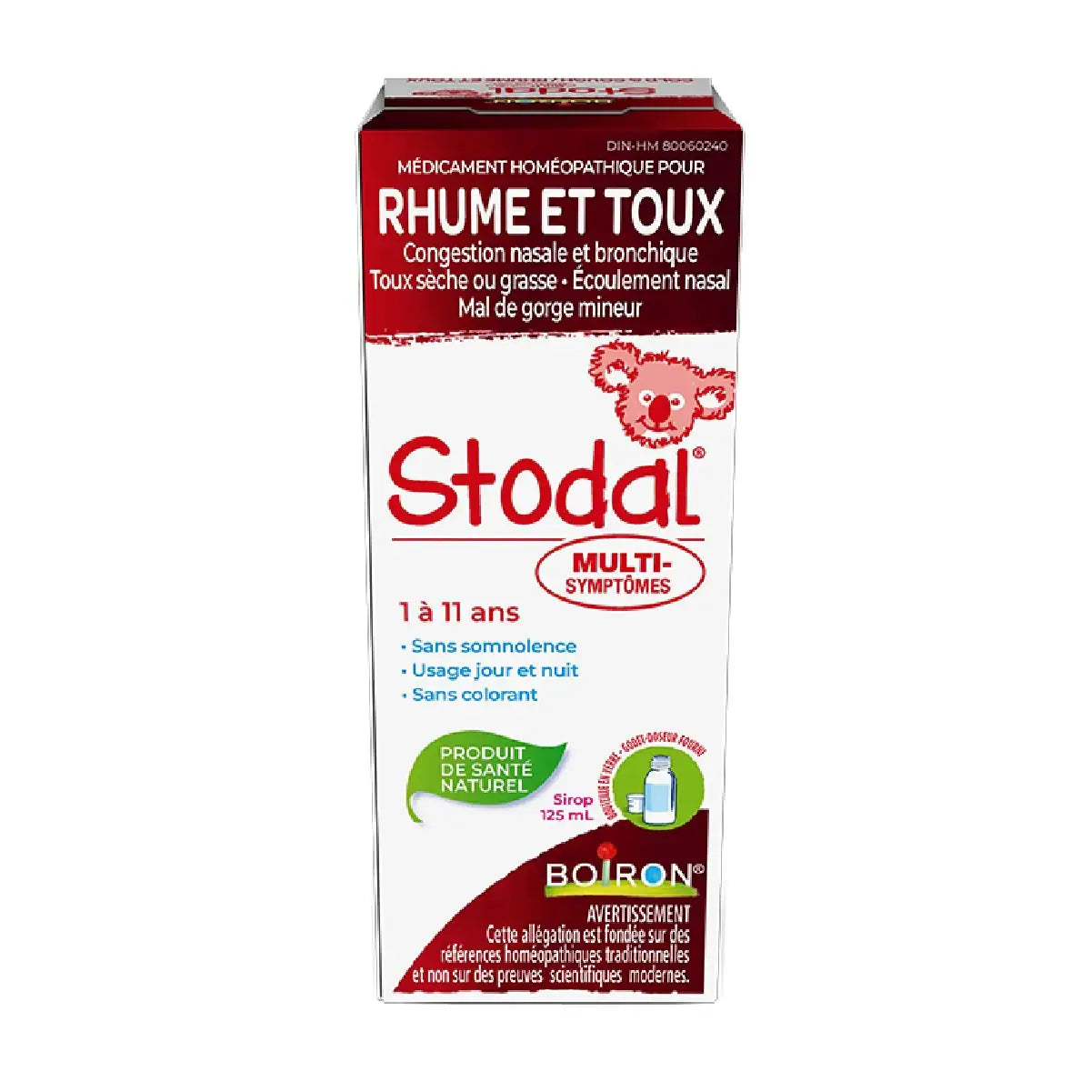 Stodal Multi-symptômes enfants pour la toux sèche ou grasse et les symptômes du rhume chez les enfants de 1 à 11 ans.
