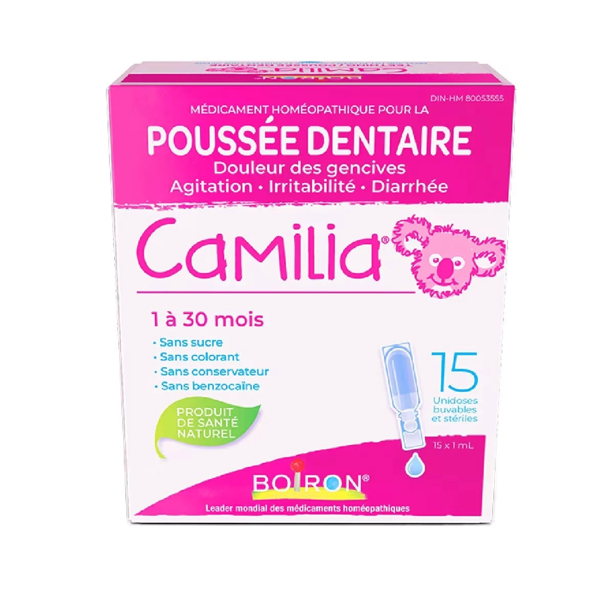 Camilia soulage les symptômes reliés à la poussée dentaire