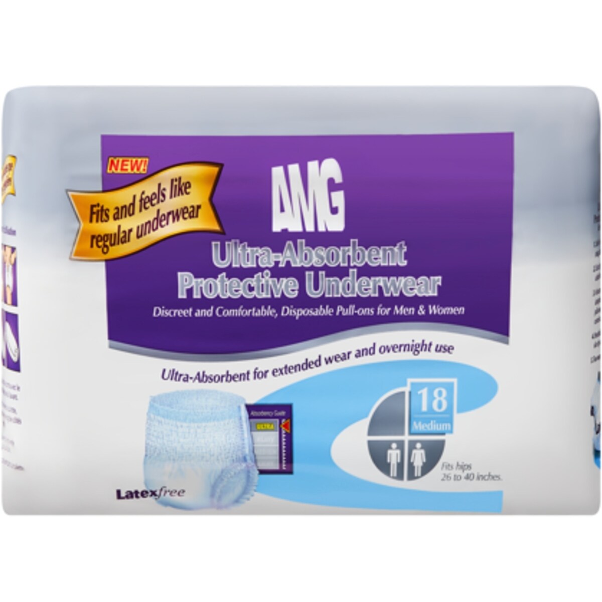 Sous-vêtements de protection, ultra-absorbants AMGmc, Moyen