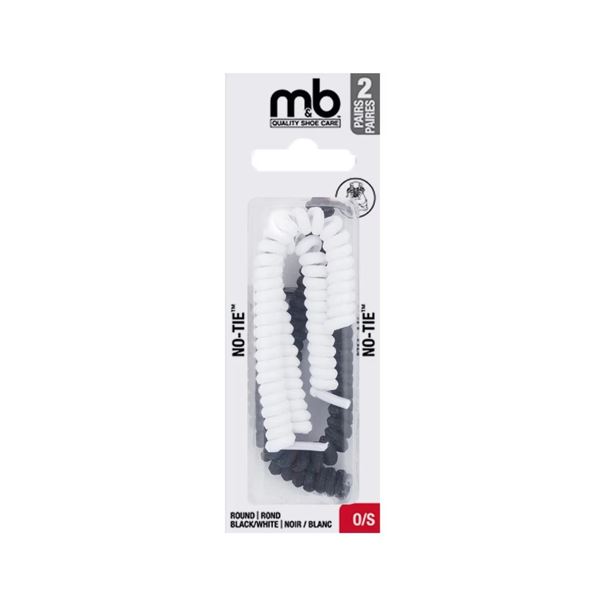 Lacets Notie 2pcs Blancs & Noirs 36"