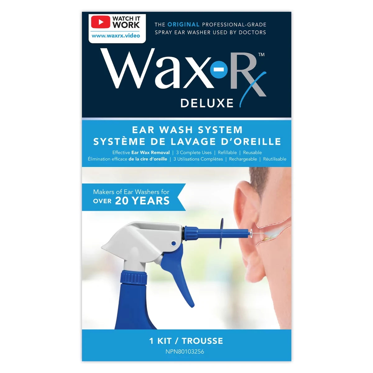 Wax Rx Système de lavage d'oreille