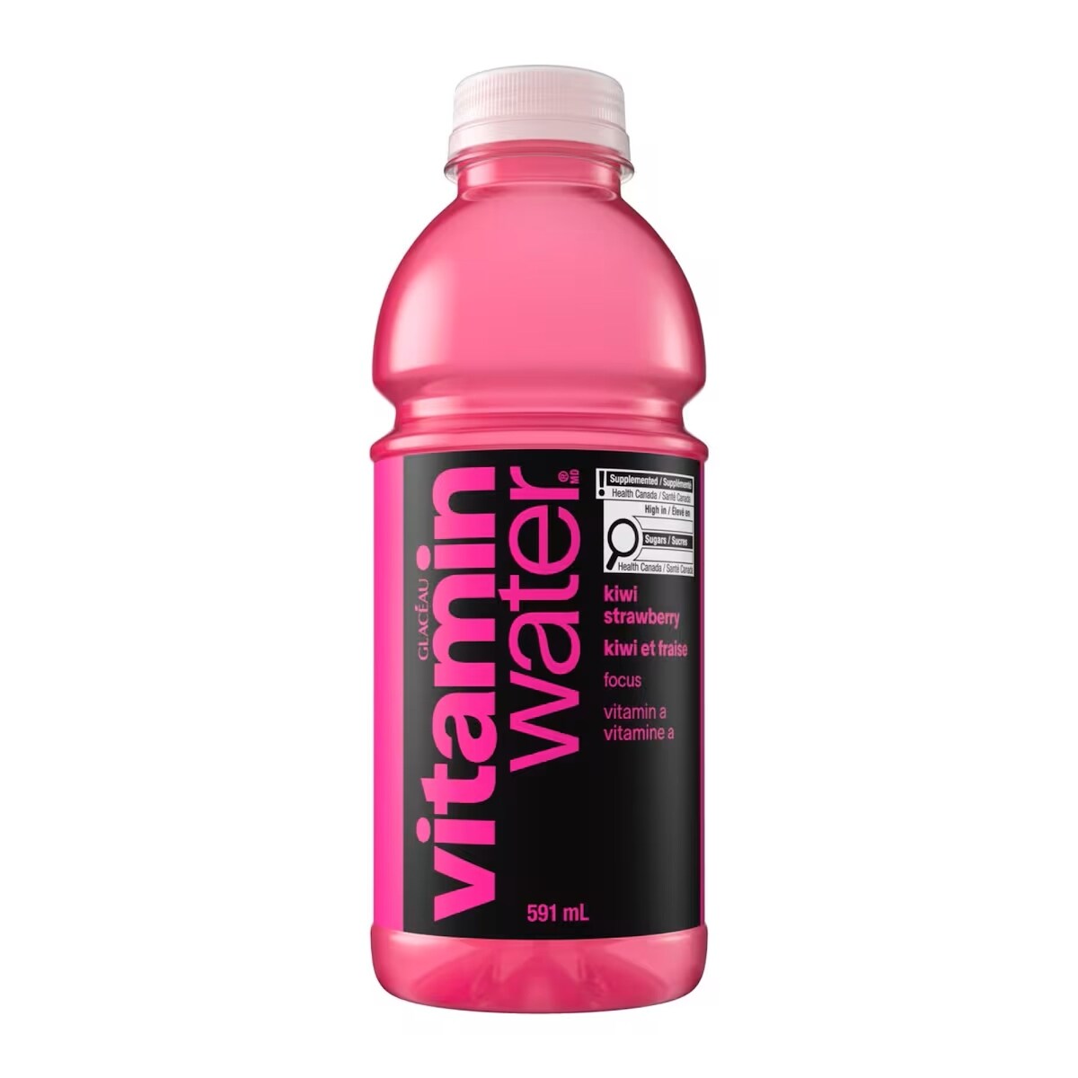 Boisson à l'eau enrichie de nutriments focus kiwi et fraise
