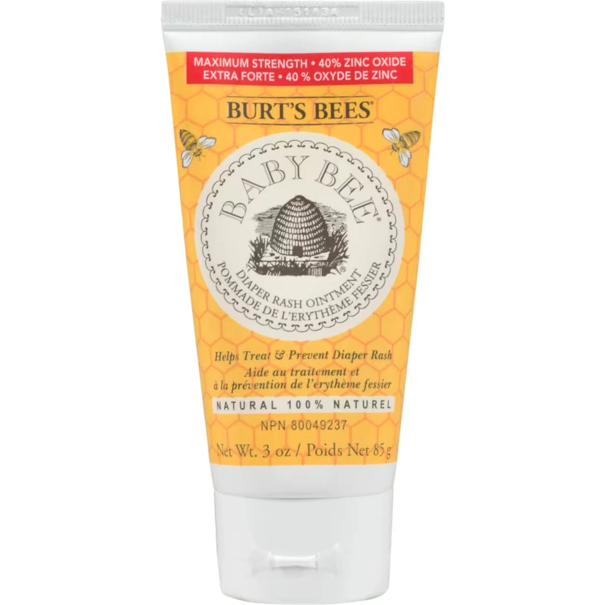 Pommade pour érythème fessier 100 % naturelle de Burt’s Bees Baby, 85 g