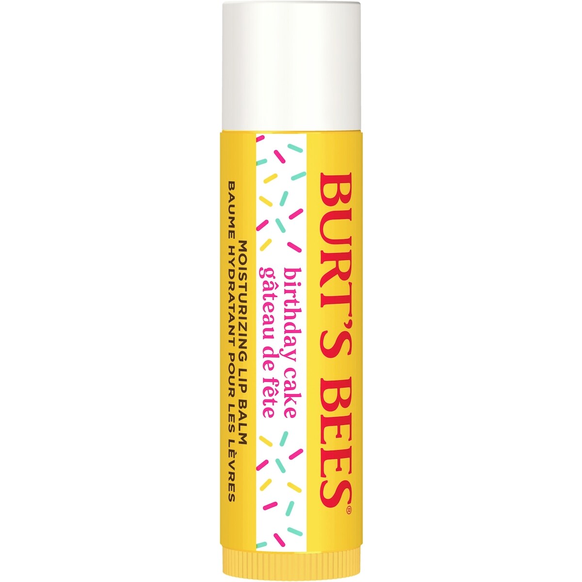 100% Natural Origin Moisturizing Lip Balm, Birthday Cake, 1 Tube