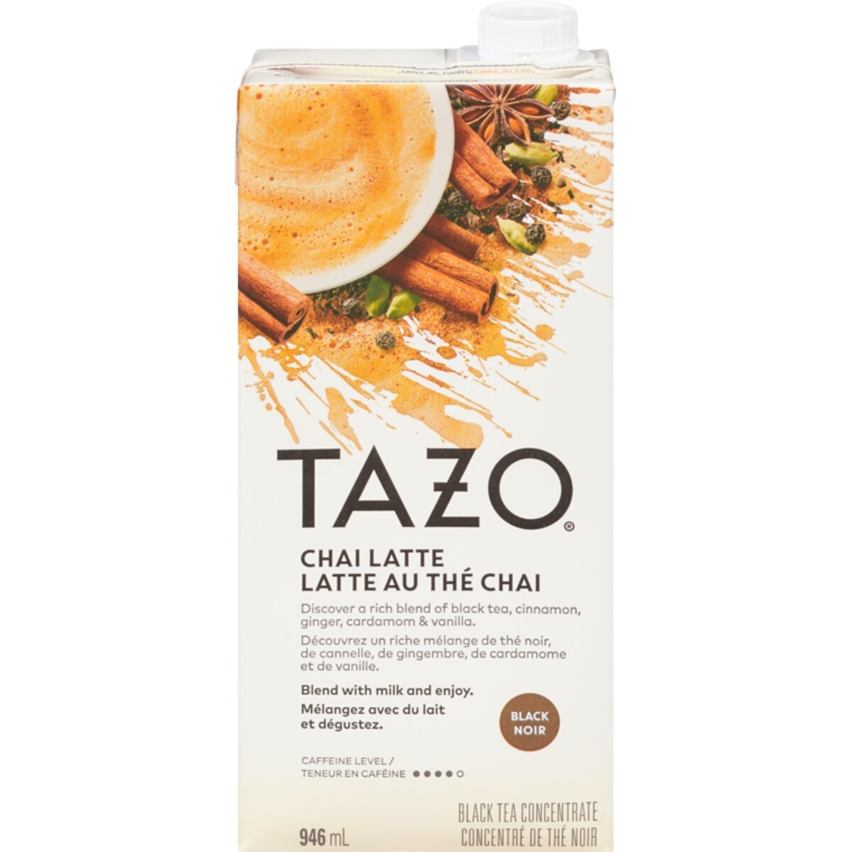 Concentré de thé noir latte au thé chai
