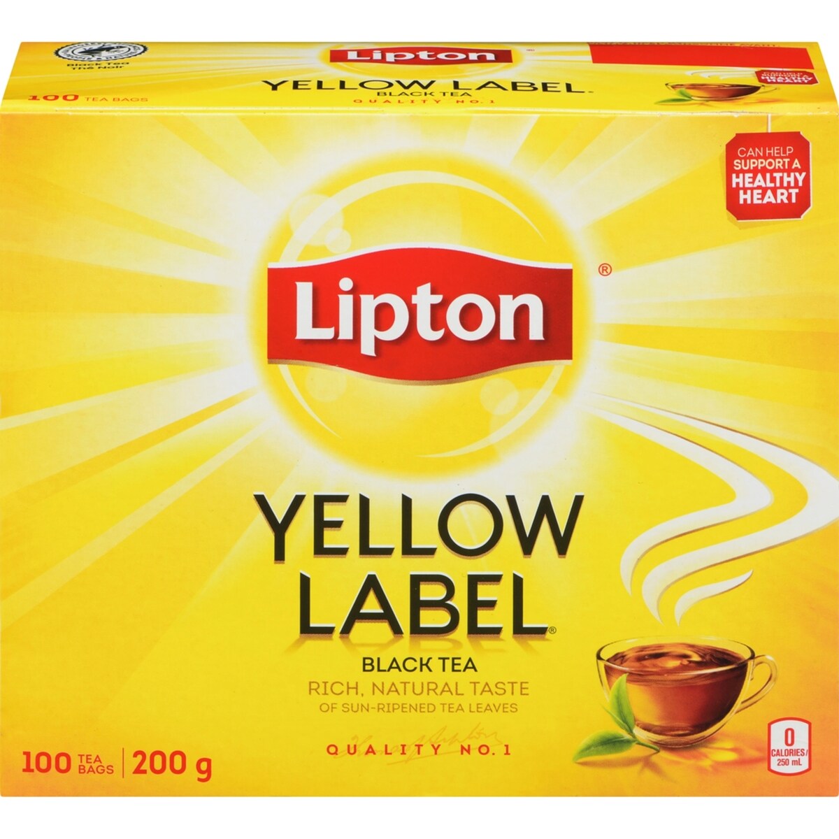 Yellow label thé noir