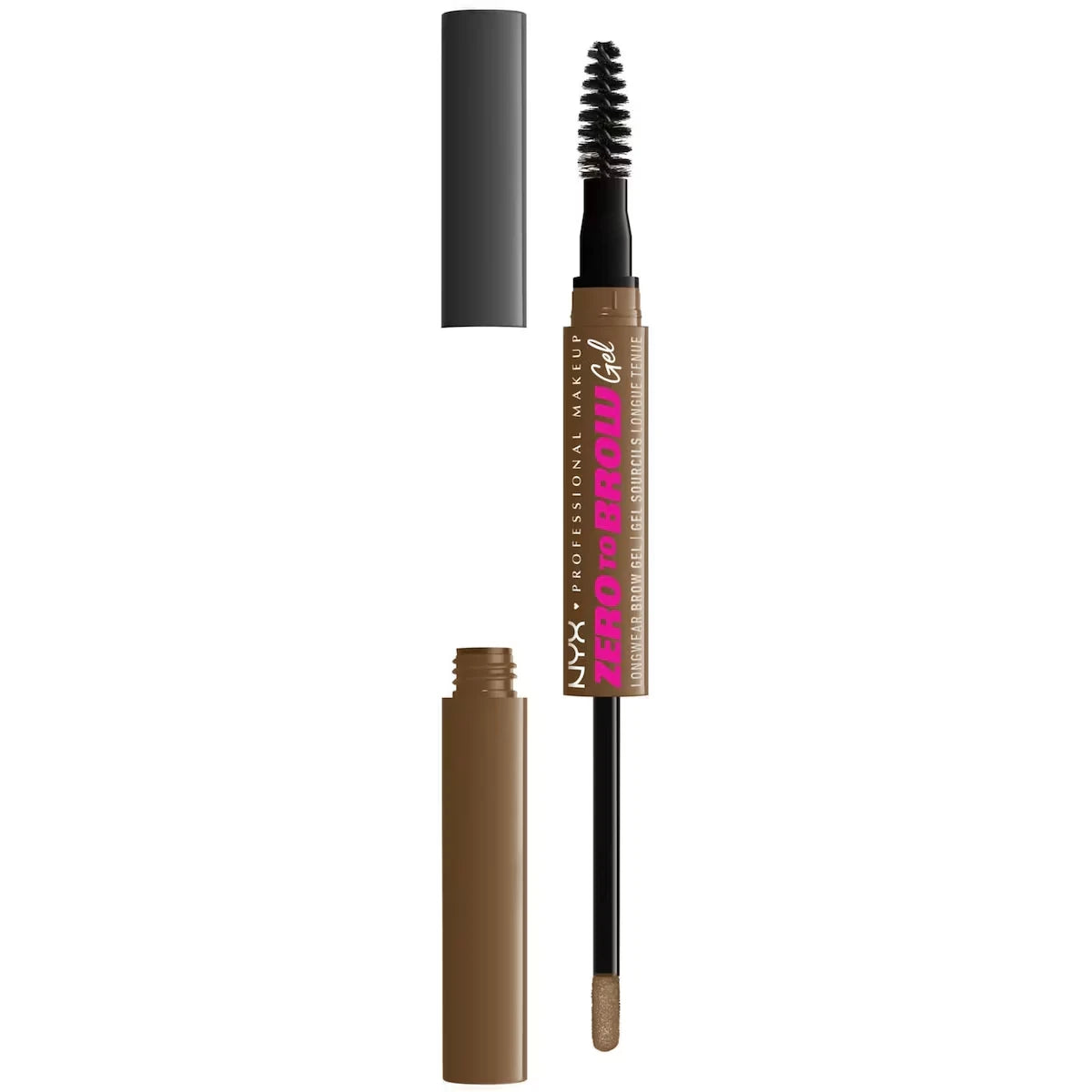 Zero To Brow Longwear Gel, Dual-ended Liquid Eyebrow gel, Vegan Formula