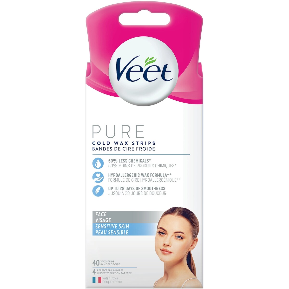 Bandes de cire froide pour le visage® Pure™