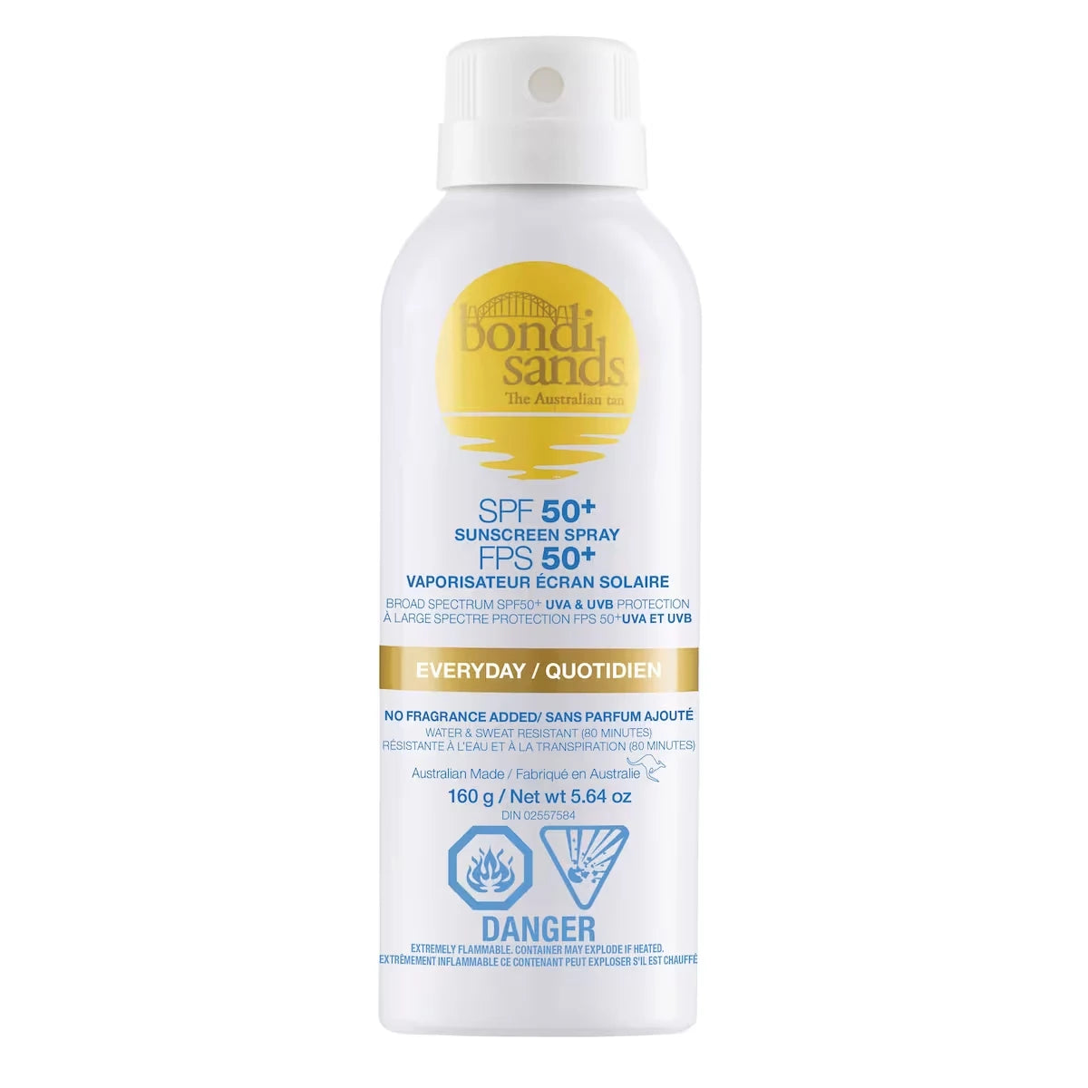 Bondi Sands Vaporisateur écran solaire quotidien pour le corps avec FPS 50+, 160 g