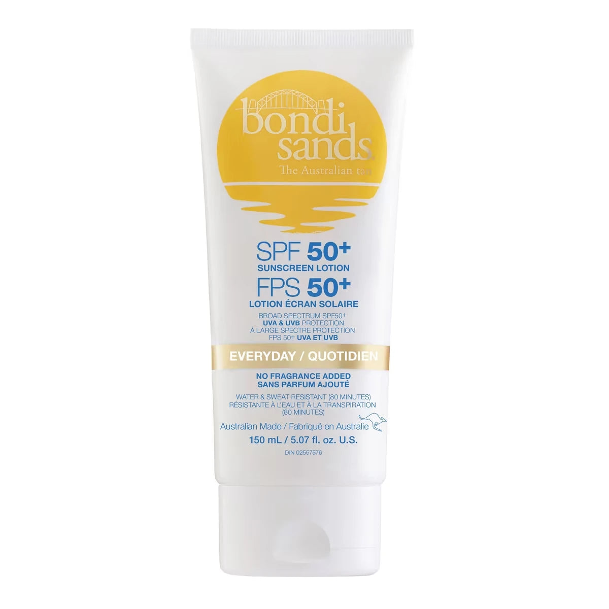 Bondi Sands Lotion écran solaire quotidien pour le corps avec FPS 50+, 150 ml