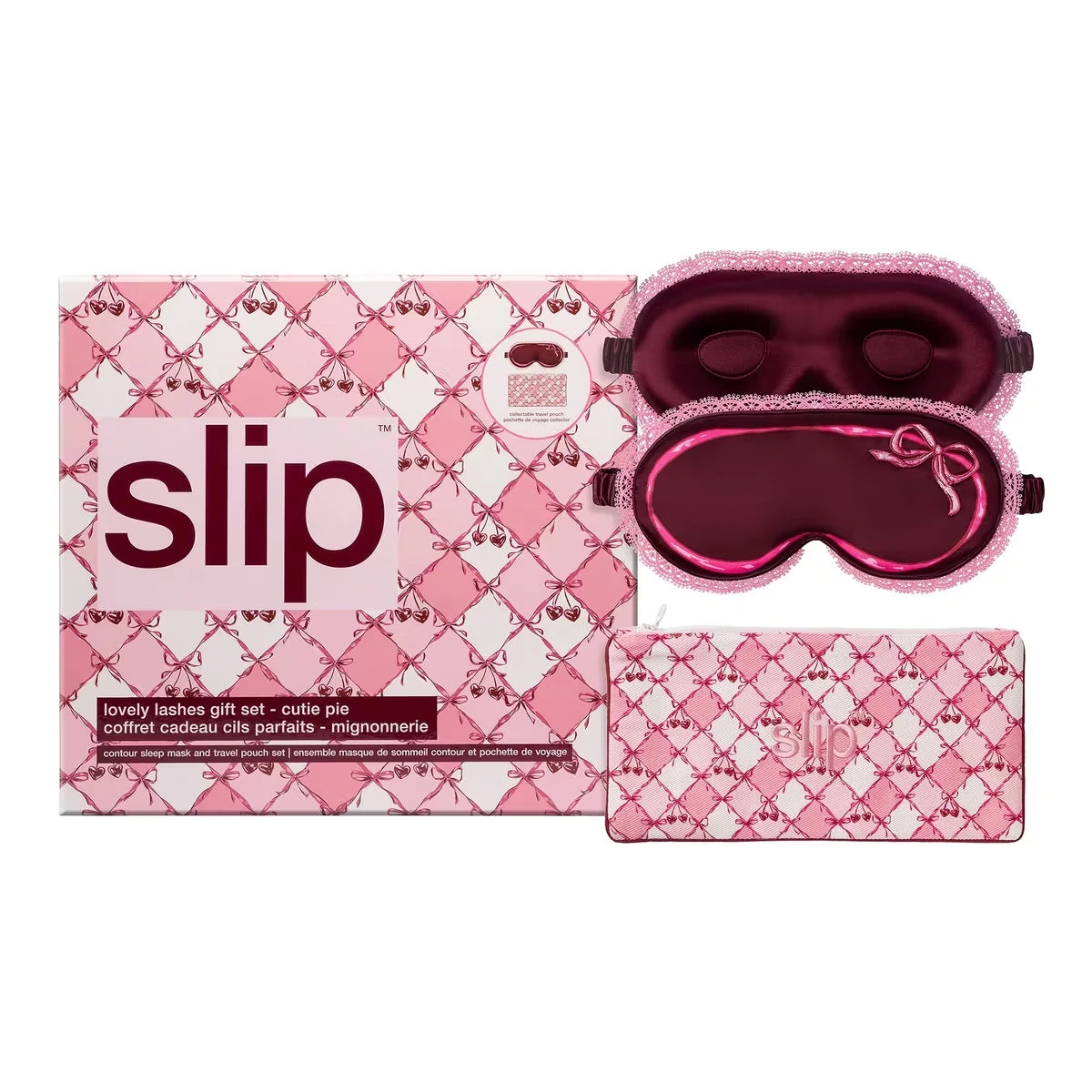 slip pure soie cils parfaits coffret cadeau avec ruban dentelle - mignonnerie