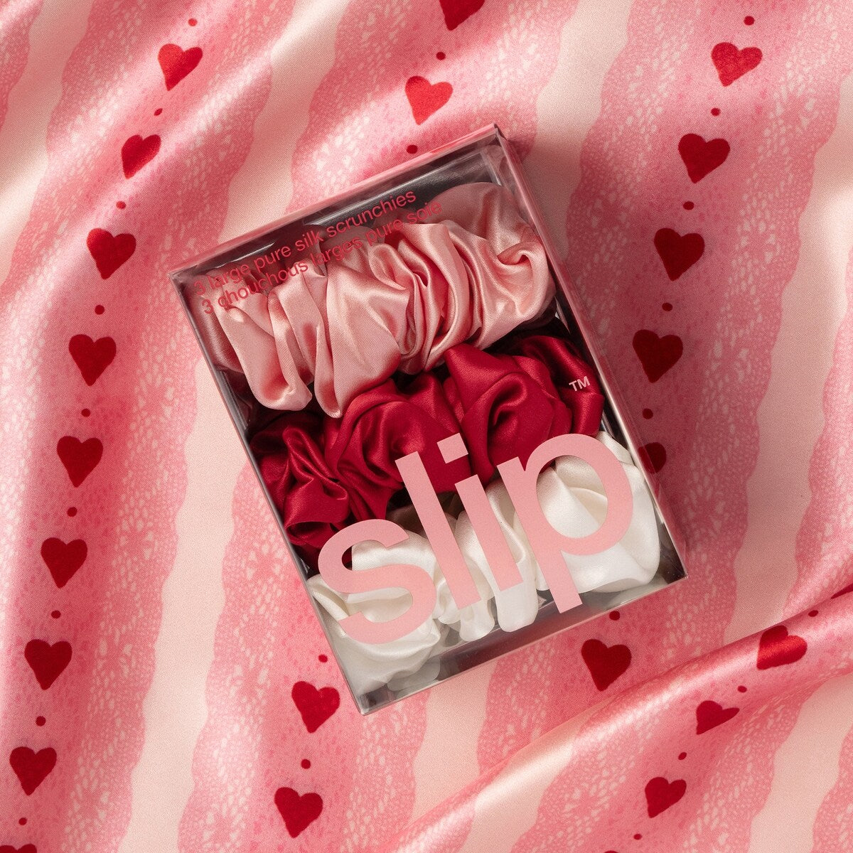 chouchous pure soie larges - rosy