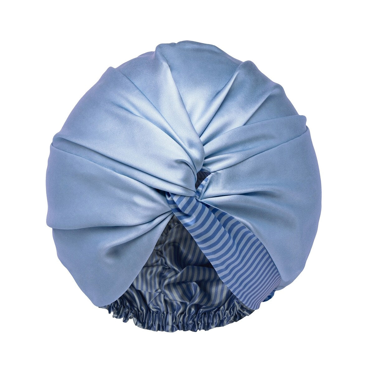slip turban pure soie - bleuet