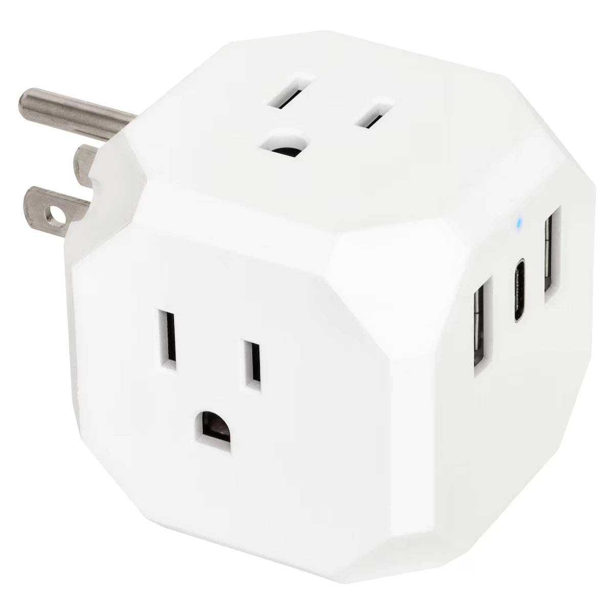 Adaptateur mural a trois faces avec ports de charge USB-C et USB-A