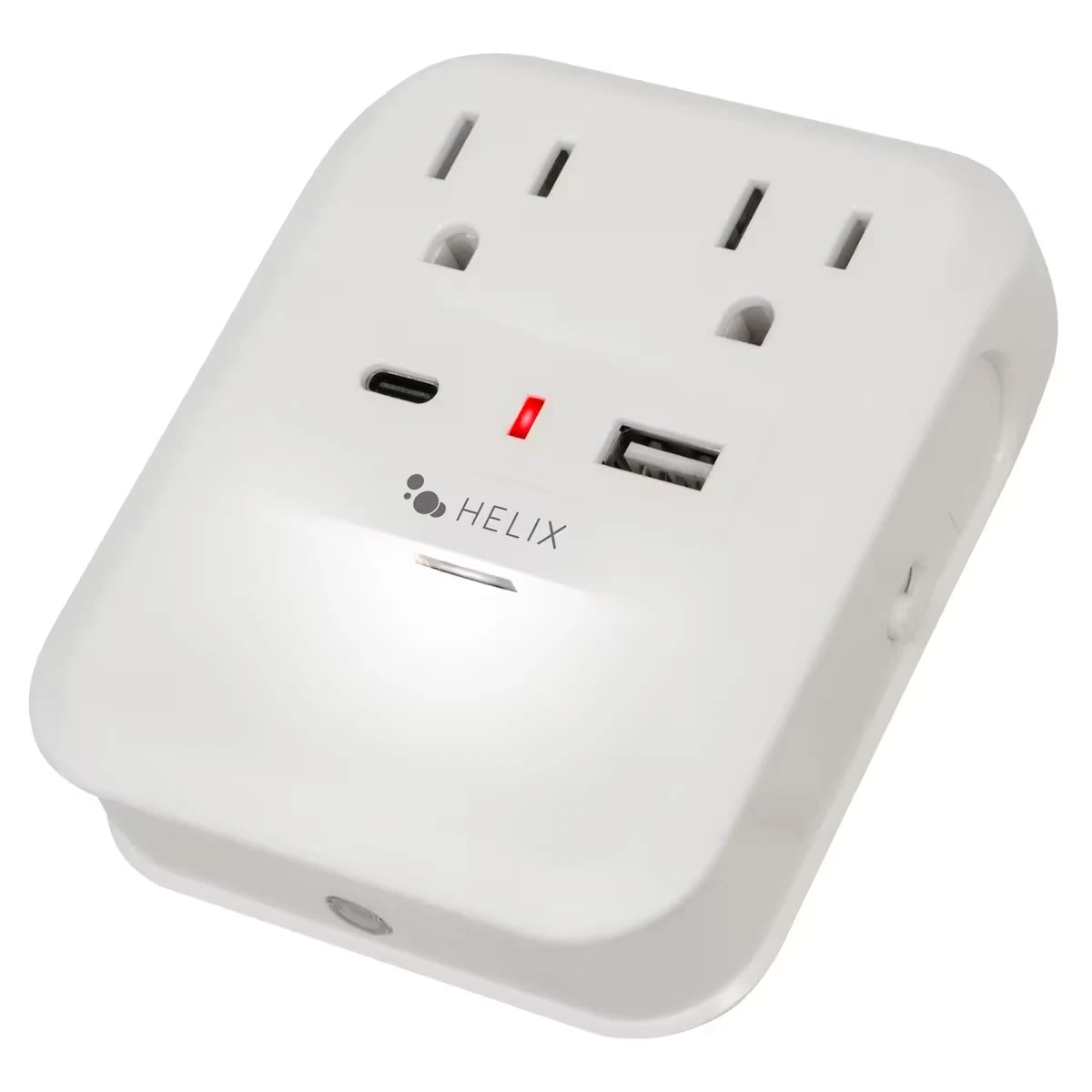 Prise murale 2 prises USB-C et USB-A, ave veilleuse