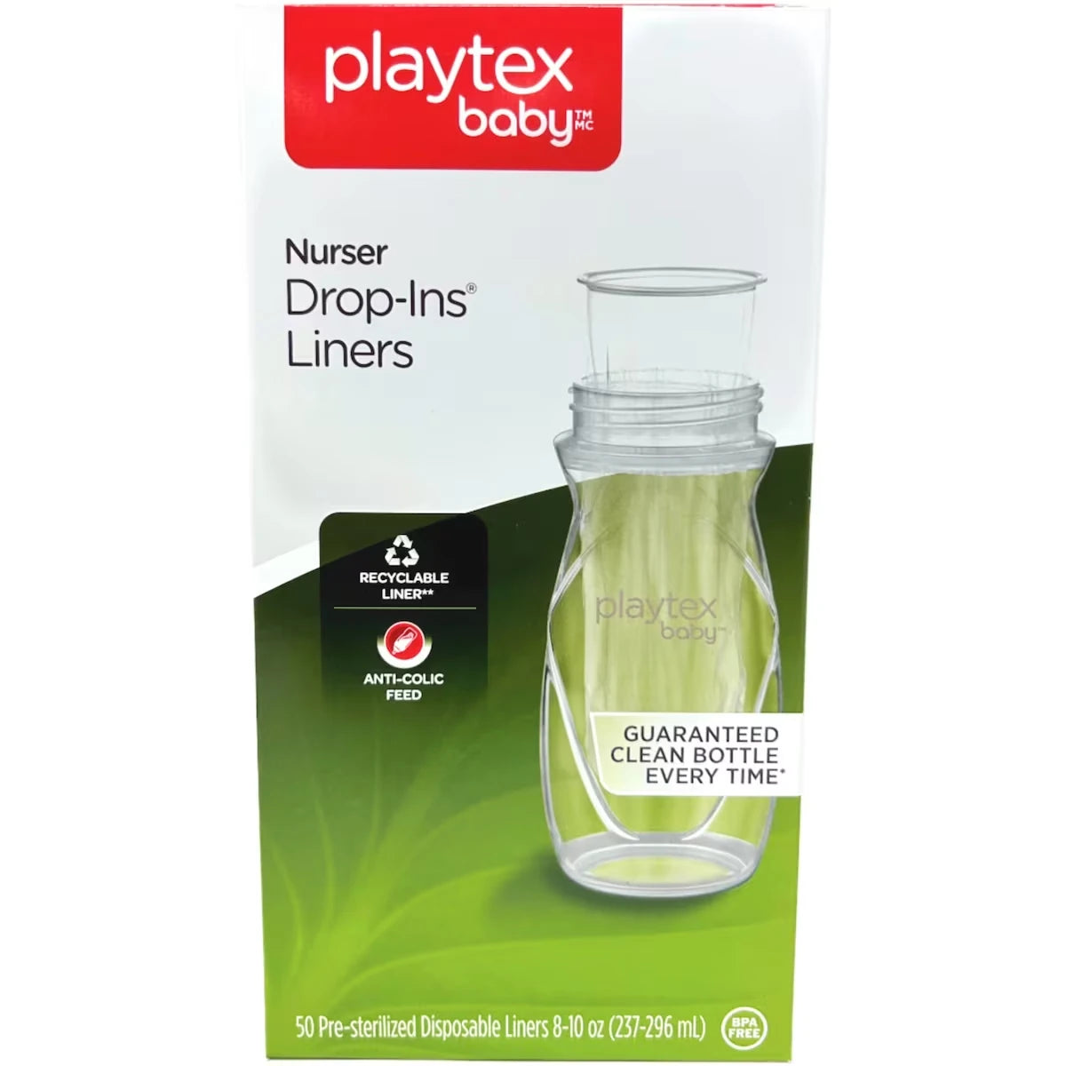 Biberons Playtex® avec 5 doublures, 1 paquet