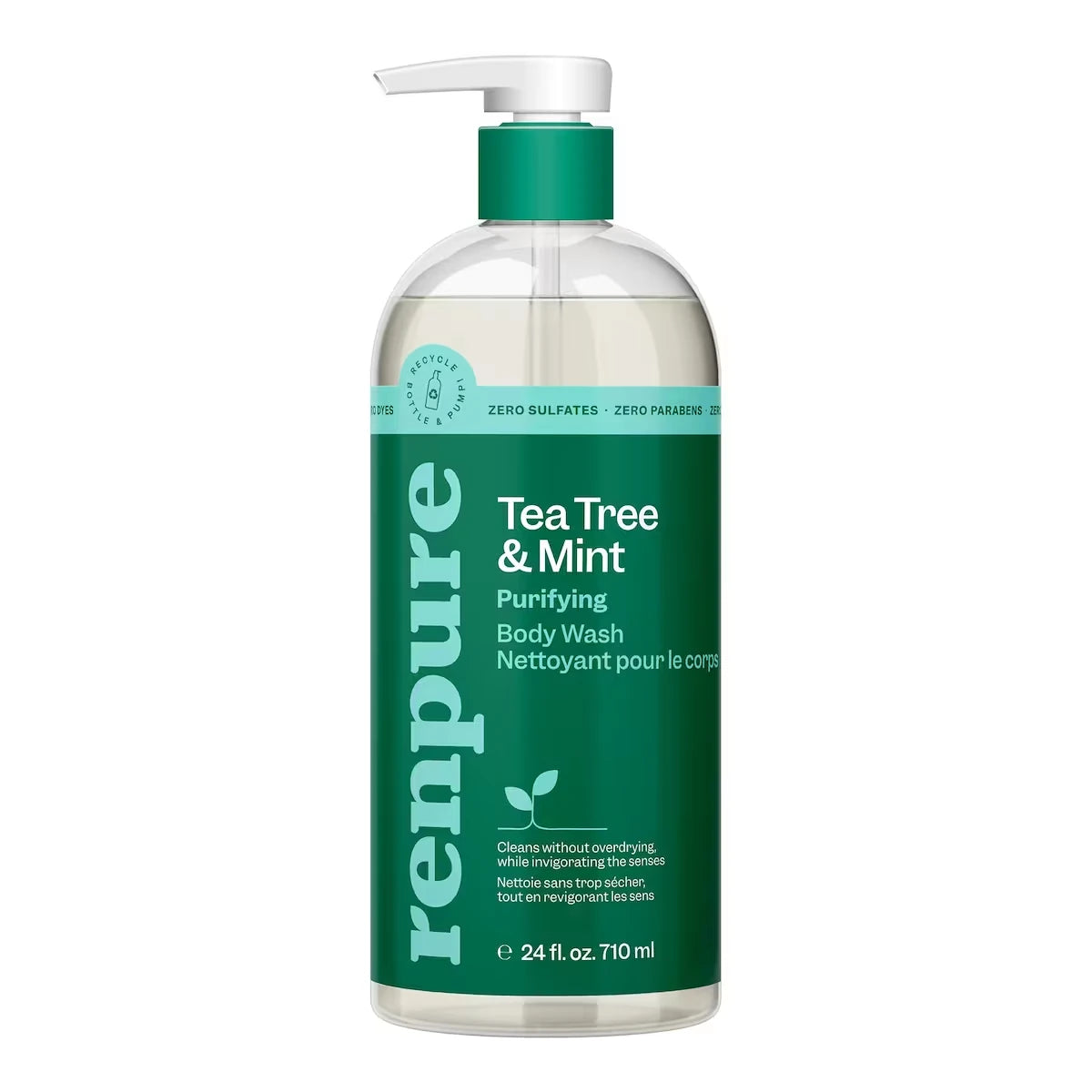 Nettoyant pour le corps purifant d'arbre à thé & menthe de
