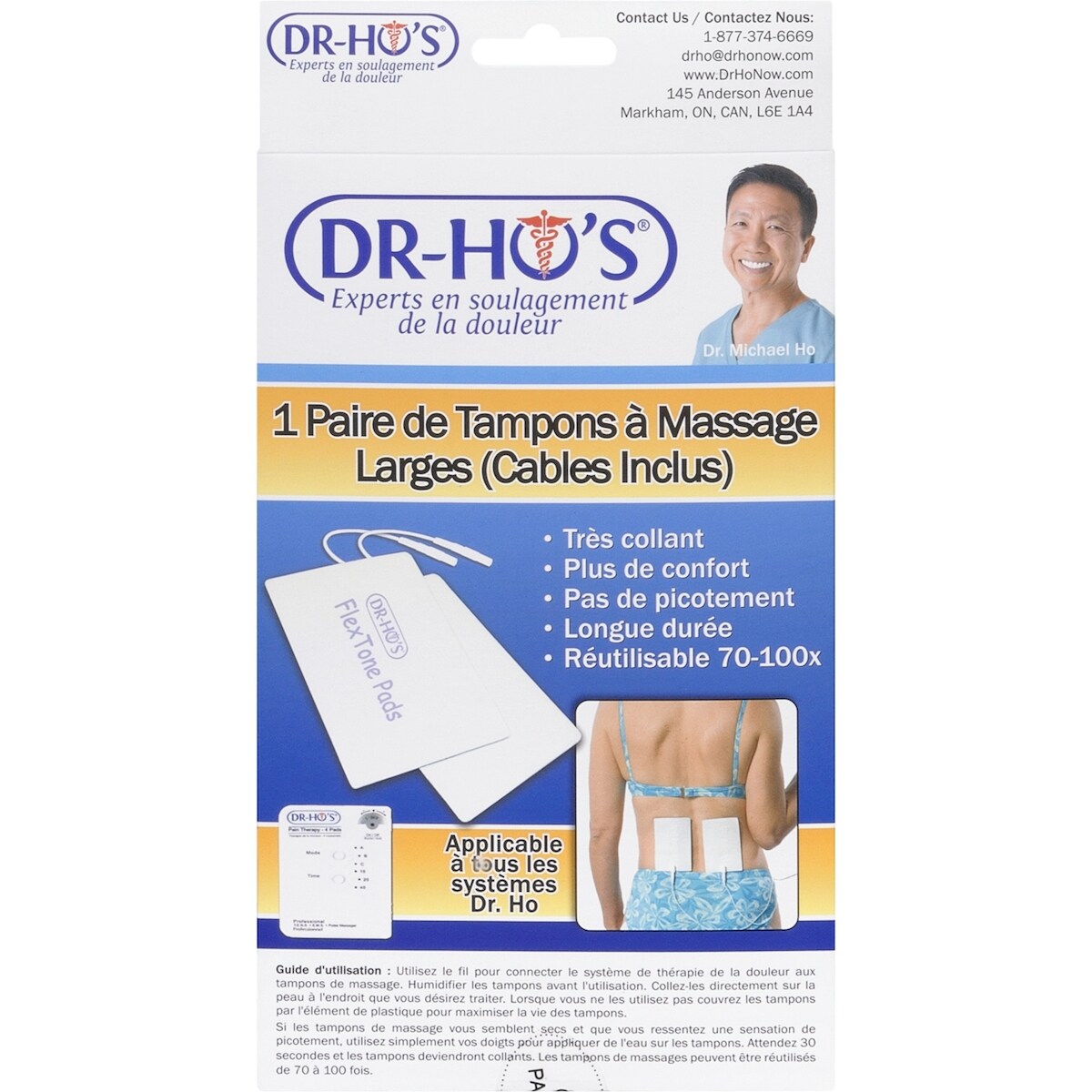 1 Paire de Tampons a Massage Larges