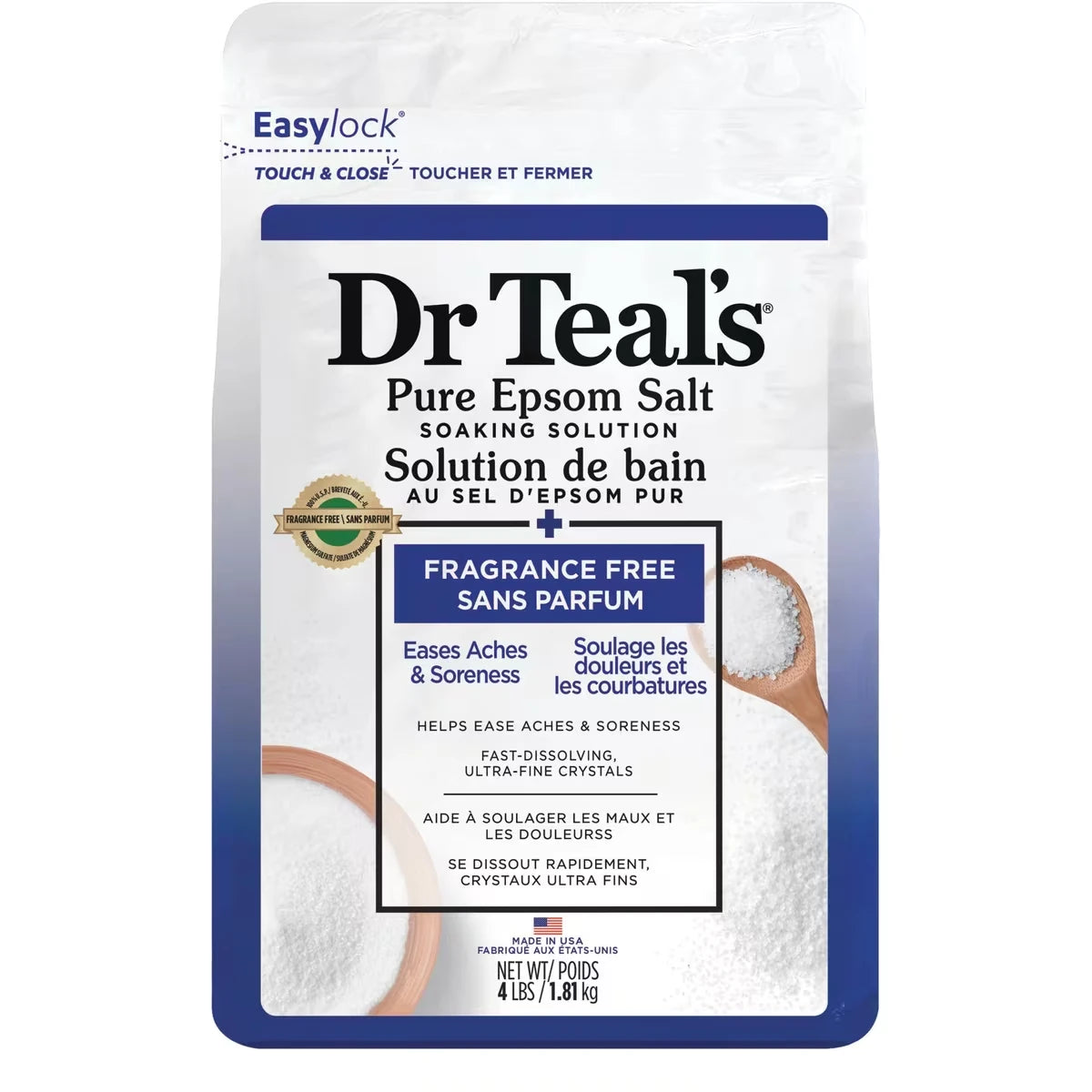 Sel d'Epsom Pur Bain de Trempage, Sans parfum