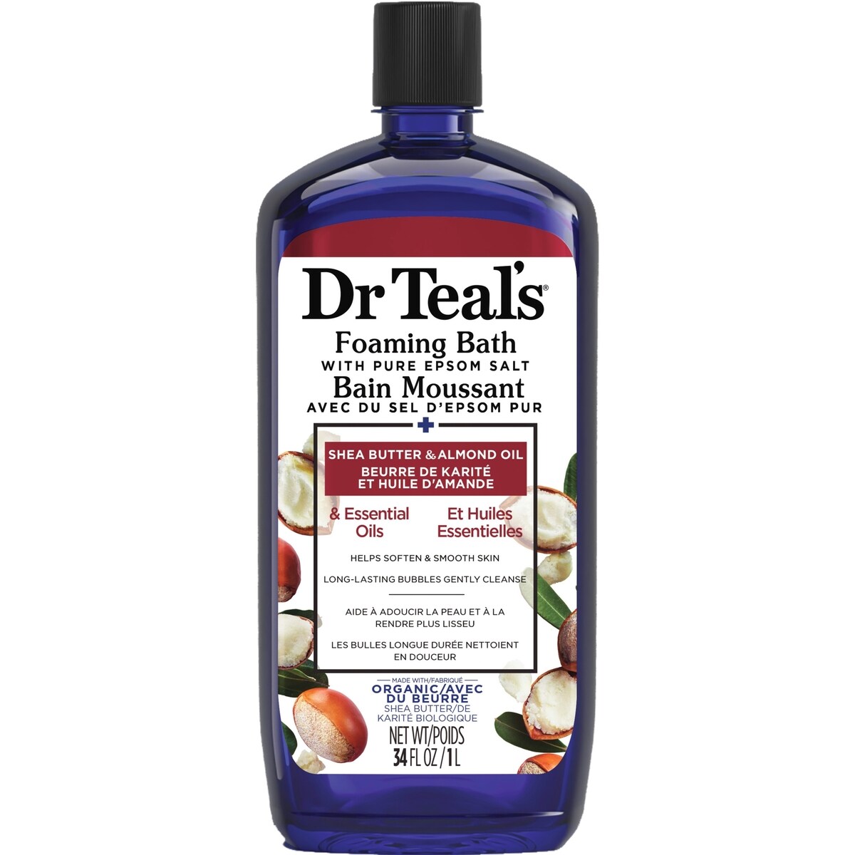 Bain Moussant avec du Sel D'Epsom Pur, Beurre de Karité et Huile D'Amande