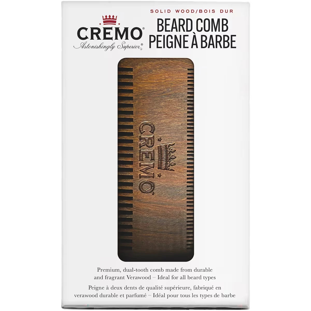 Peigne haut de gamme à double face pour la barbe de marque