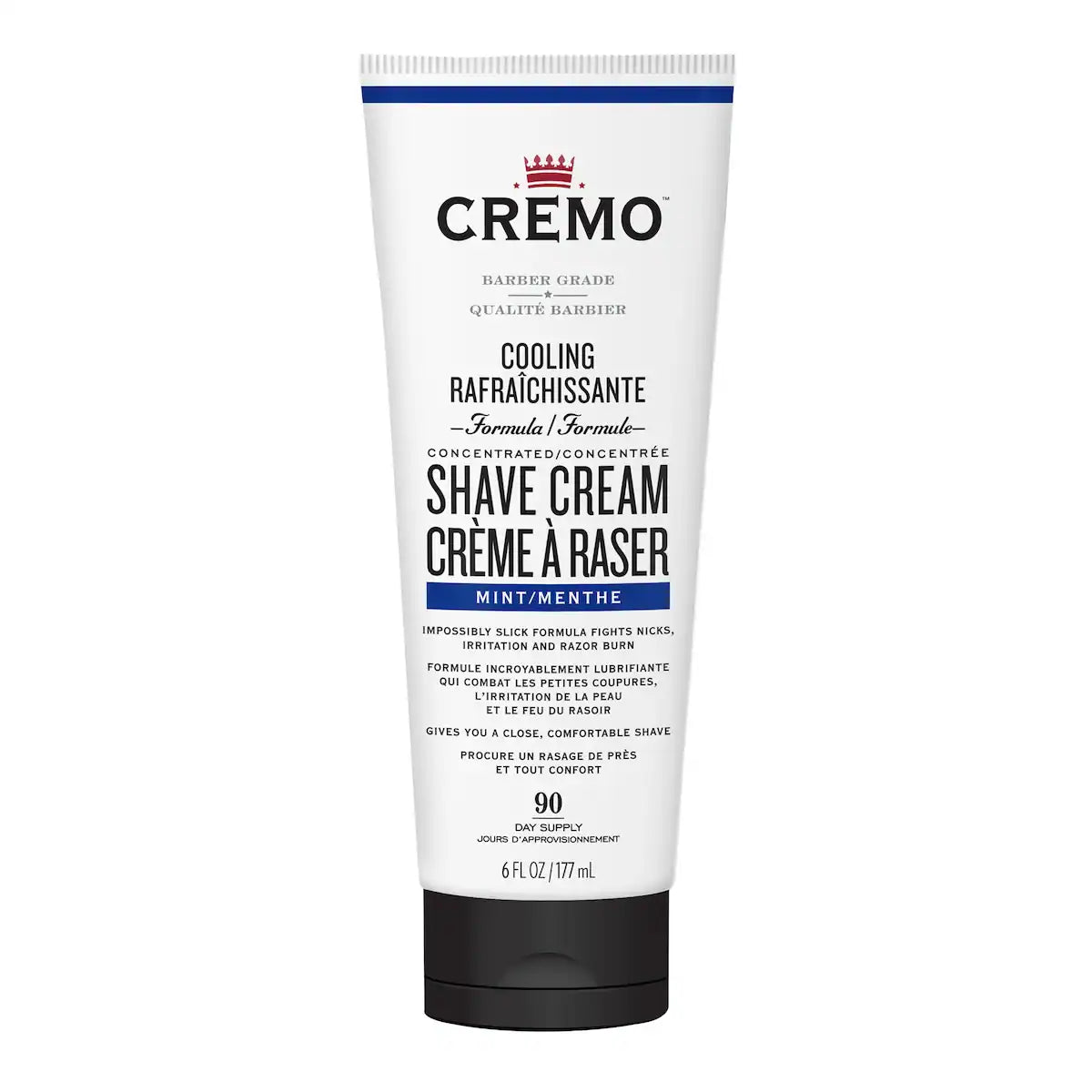 Crème à raser rafraîchissante pour hommes au parfum de menthe de marque