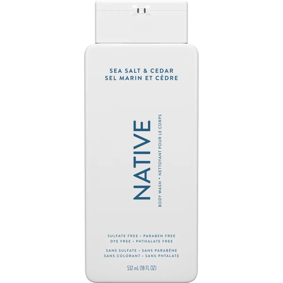 Nettoyant pour le corps sel de mer et cèdre sans sulfate