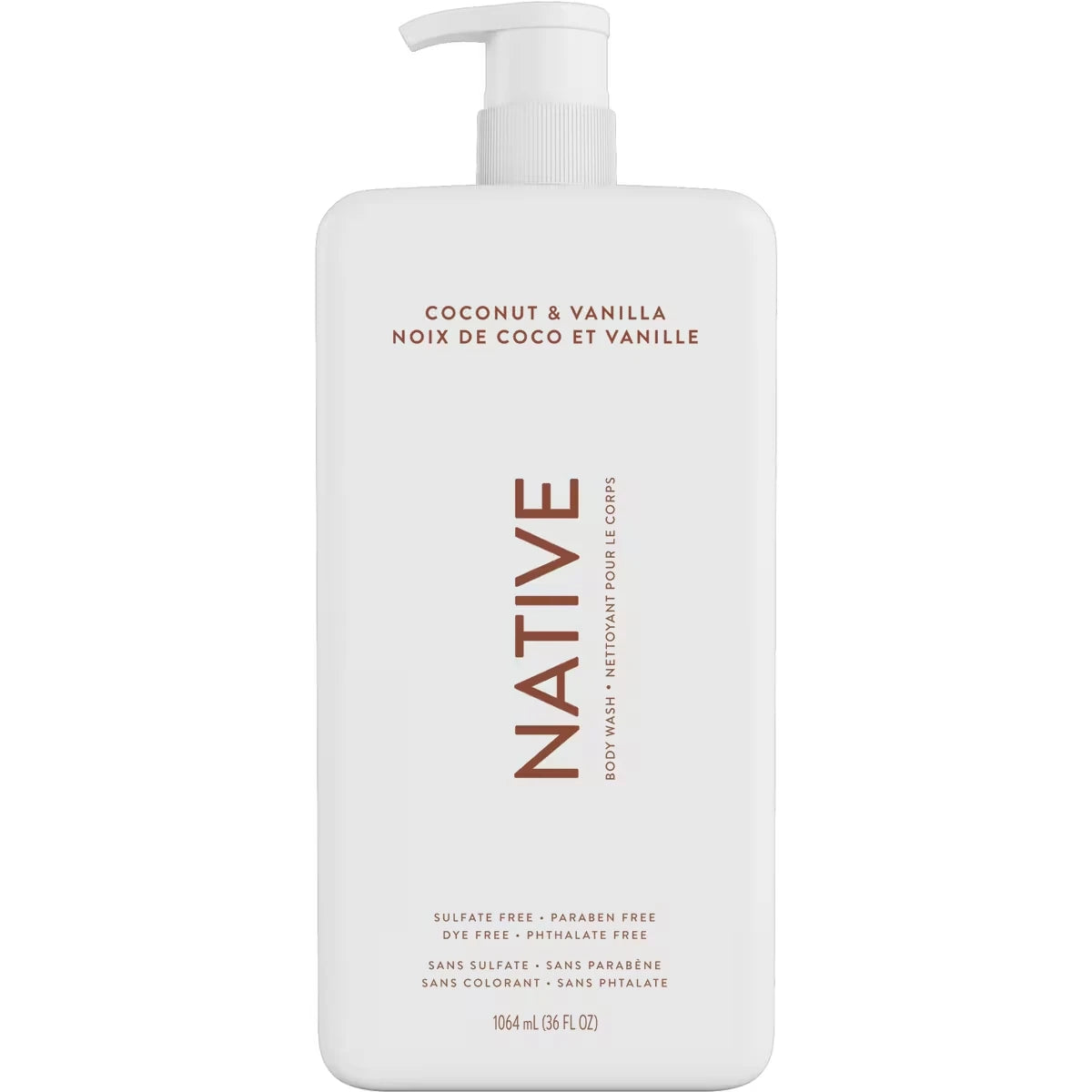 Nettoyant pour le corps noix de coco et vanille sans sulfate, sans parabènes