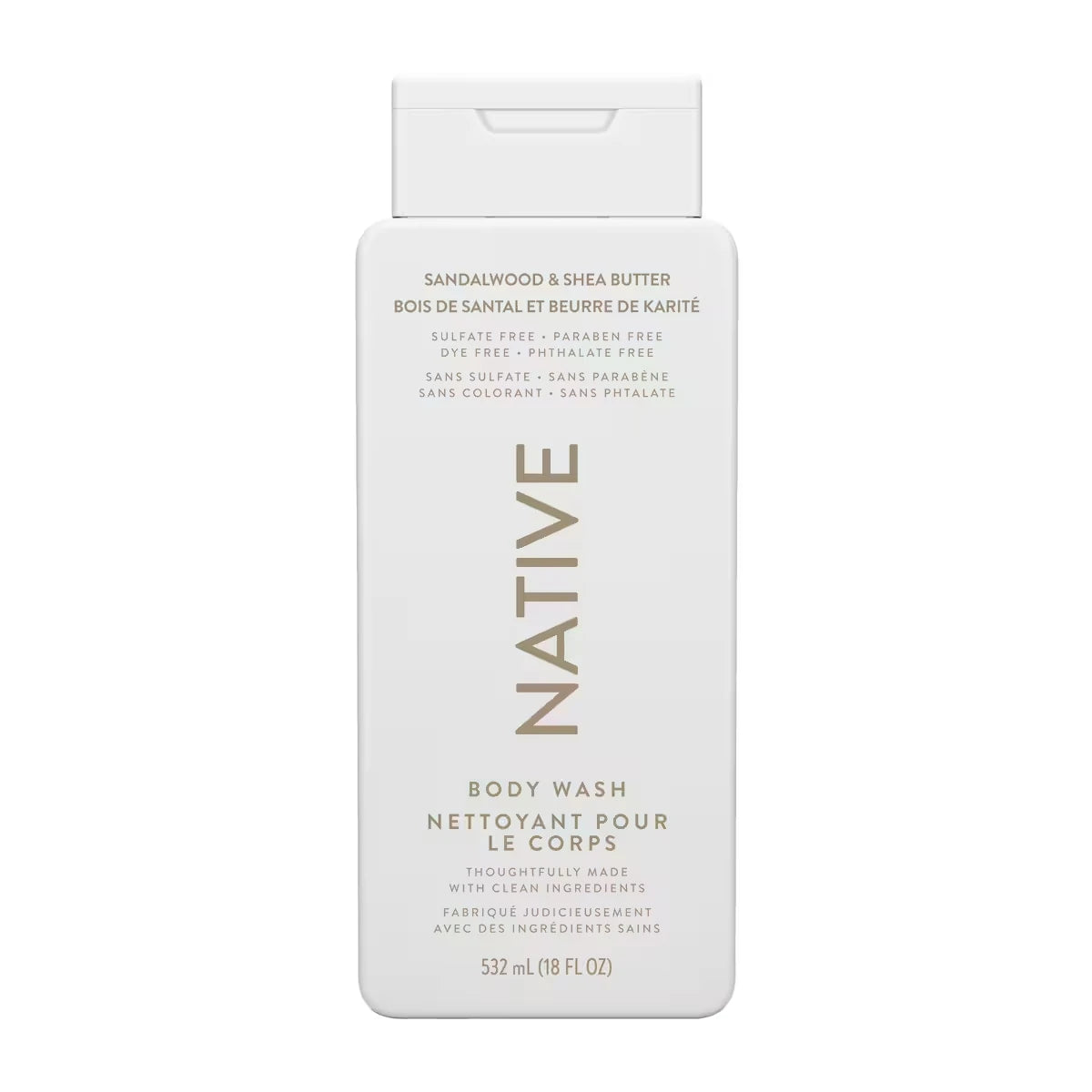 Nettoyant pour le corps Bois de santal et beurre de karité  – sans sulfate, sans parabènes