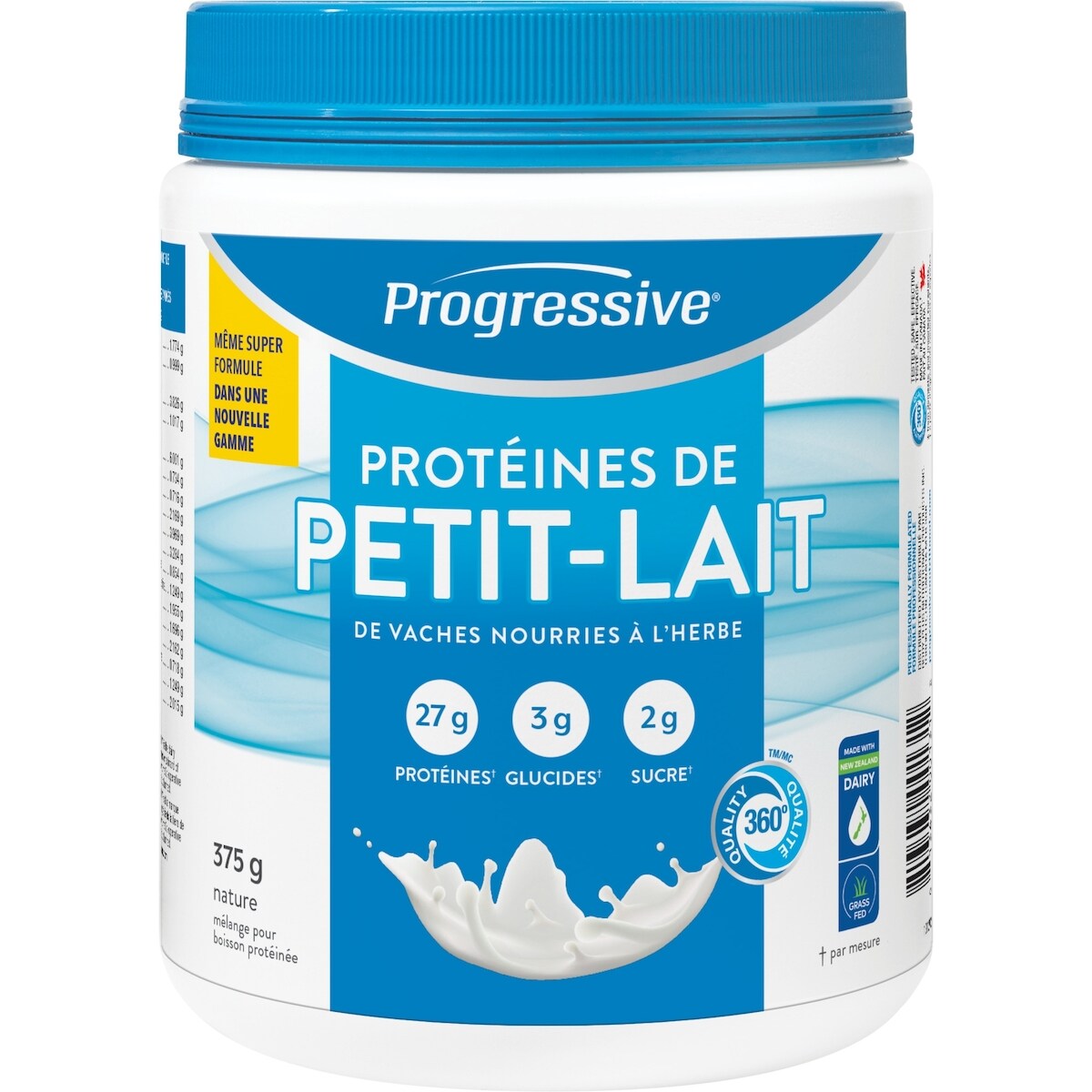 protéine de lactosérum nourrie à l'herbe, sans saveur