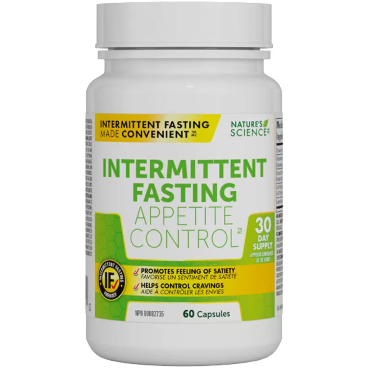 Nature's Science Intermittent Fasting Appetite Control - Approvisionnement de 30 Jours