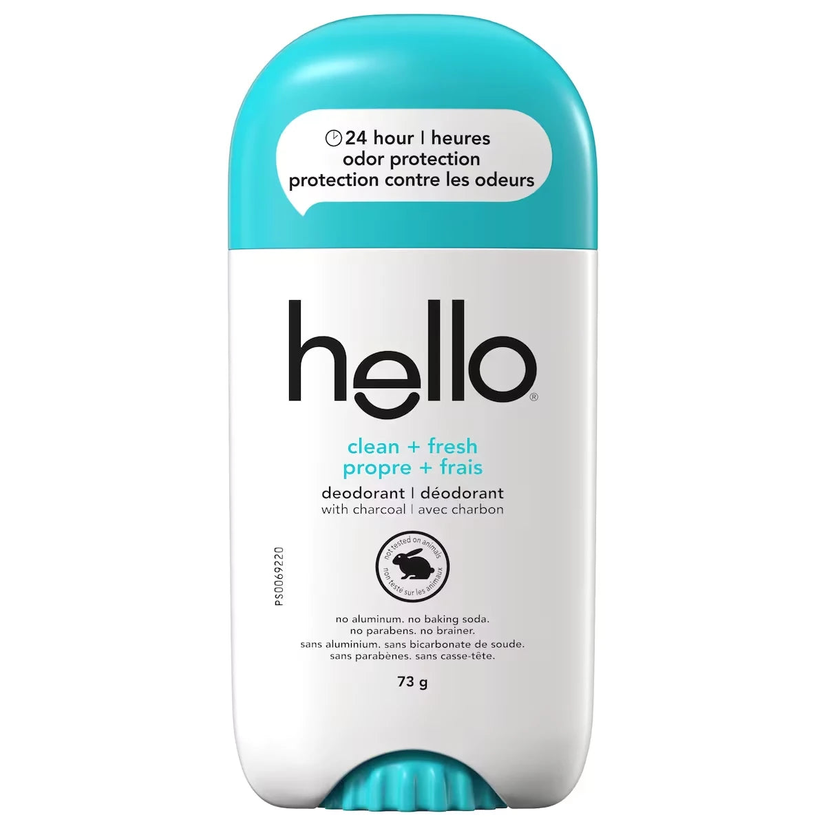 Déodorant HELLO propre + frais  avec charbon 73 g
