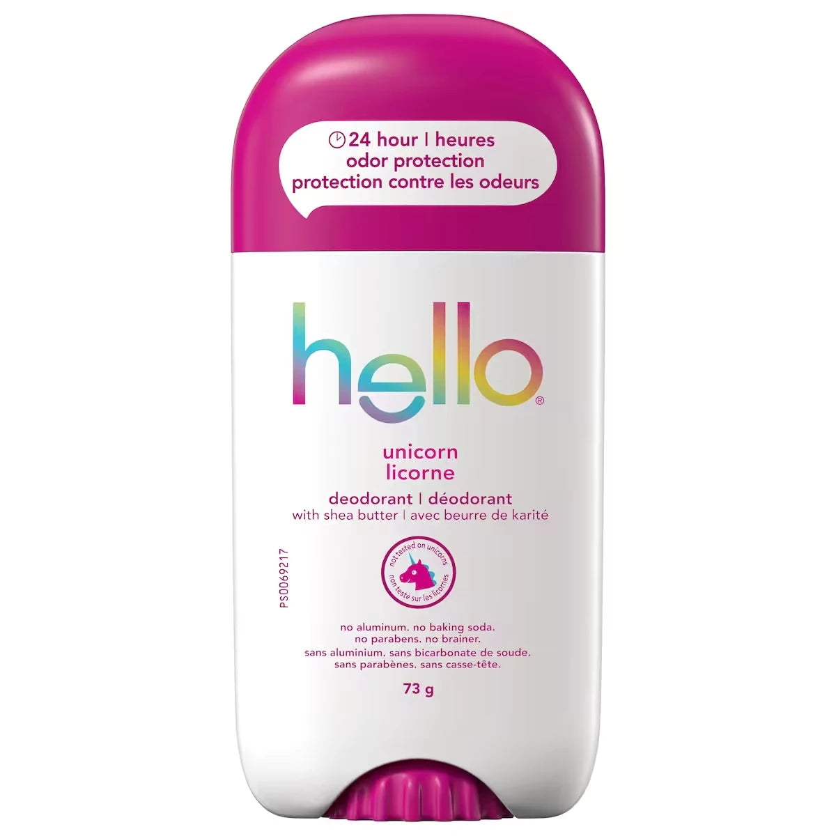 Déodorant Hello Unicorn Tween, protection contre les odeurs 24 heures, sans aluminium + sans bicarbonate de soude, végétalien et sans parabènes
