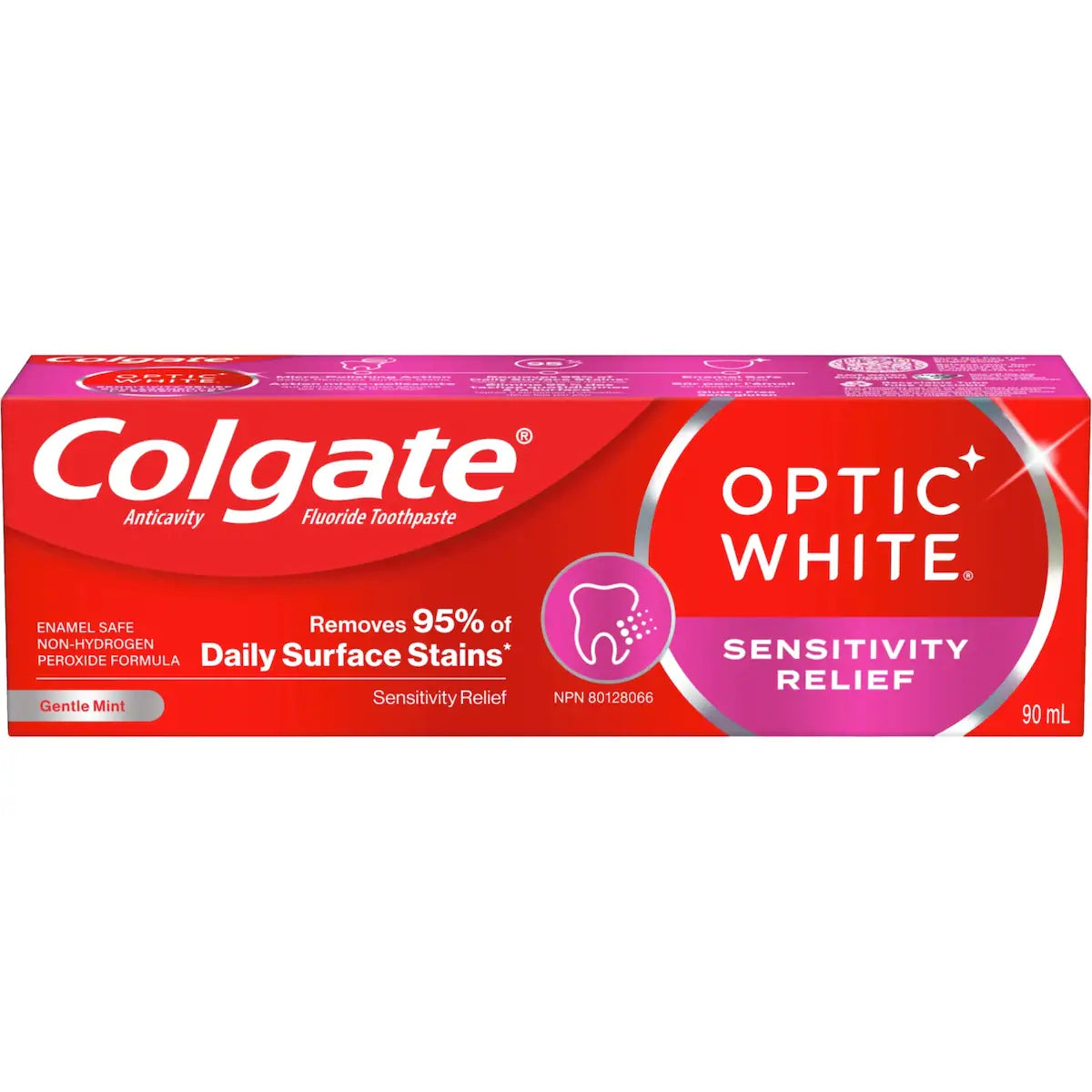 Dentifrice Optic White Sensitivity Relief, Gentle Mint