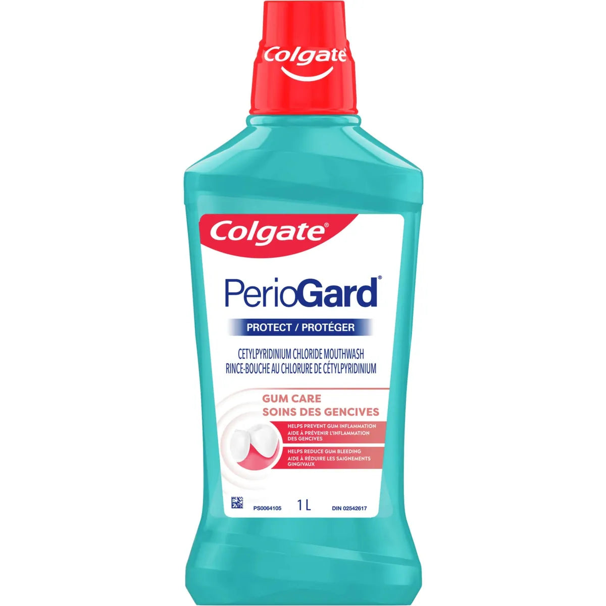 PerioGard Protect Rince-Bouche Pour Les Gencives, Contre Les Saignements Et L'Inflammation, Aide À Combattre Les Signes Précoces De La Maladie Des Gencives, 12 Heures De Protection, Menthe, 1L