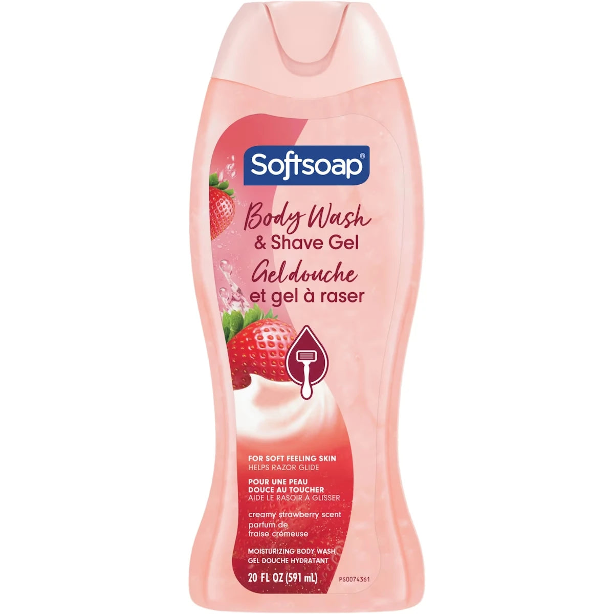 Gel Douche Hydratant pour le Corps, Fraise Crémeuse