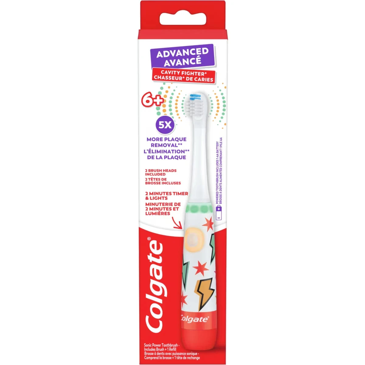 Advanced Cavity Fighter Brosse à Dents à Pile pour Enfants