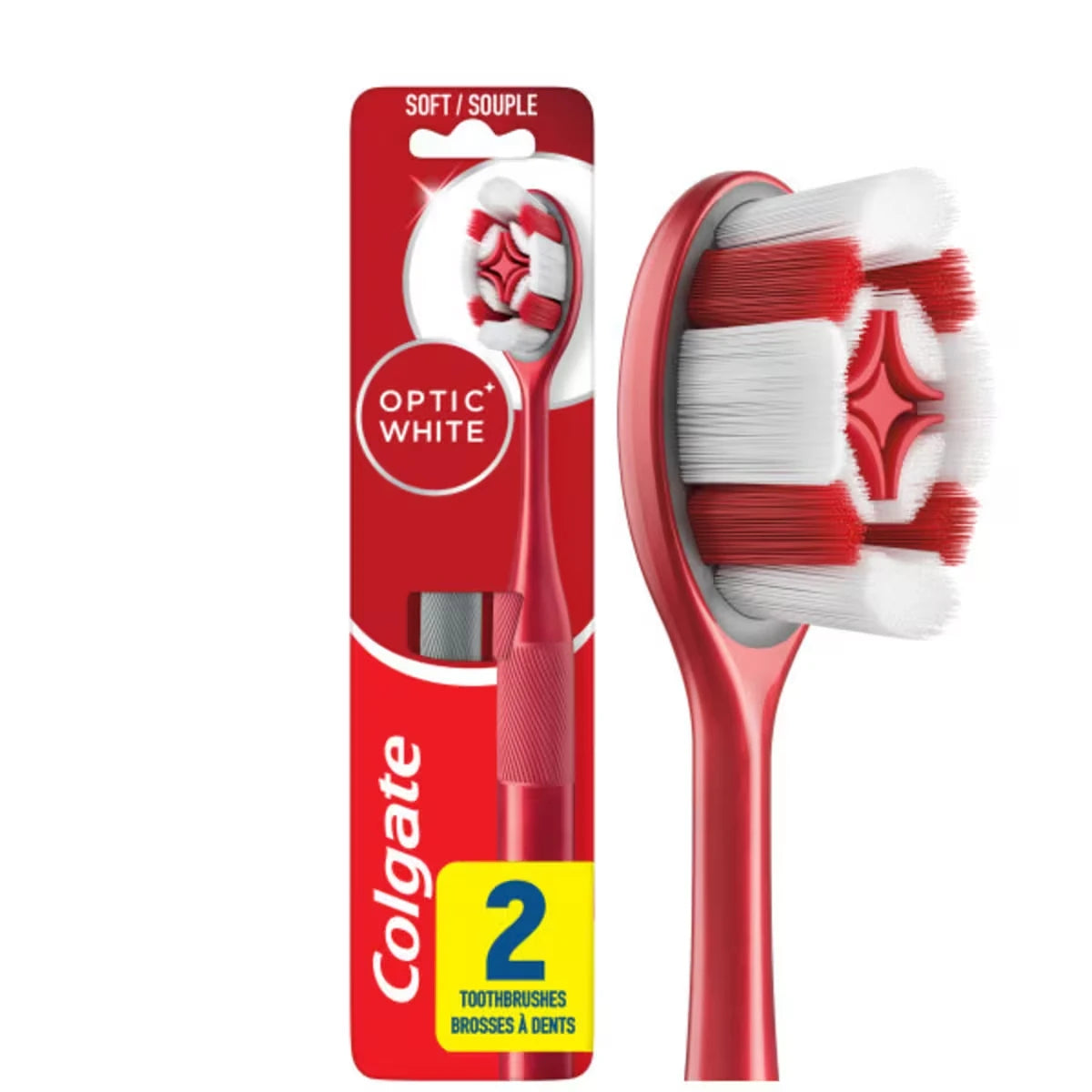 Brosse à dents souple Optic White pour adultes